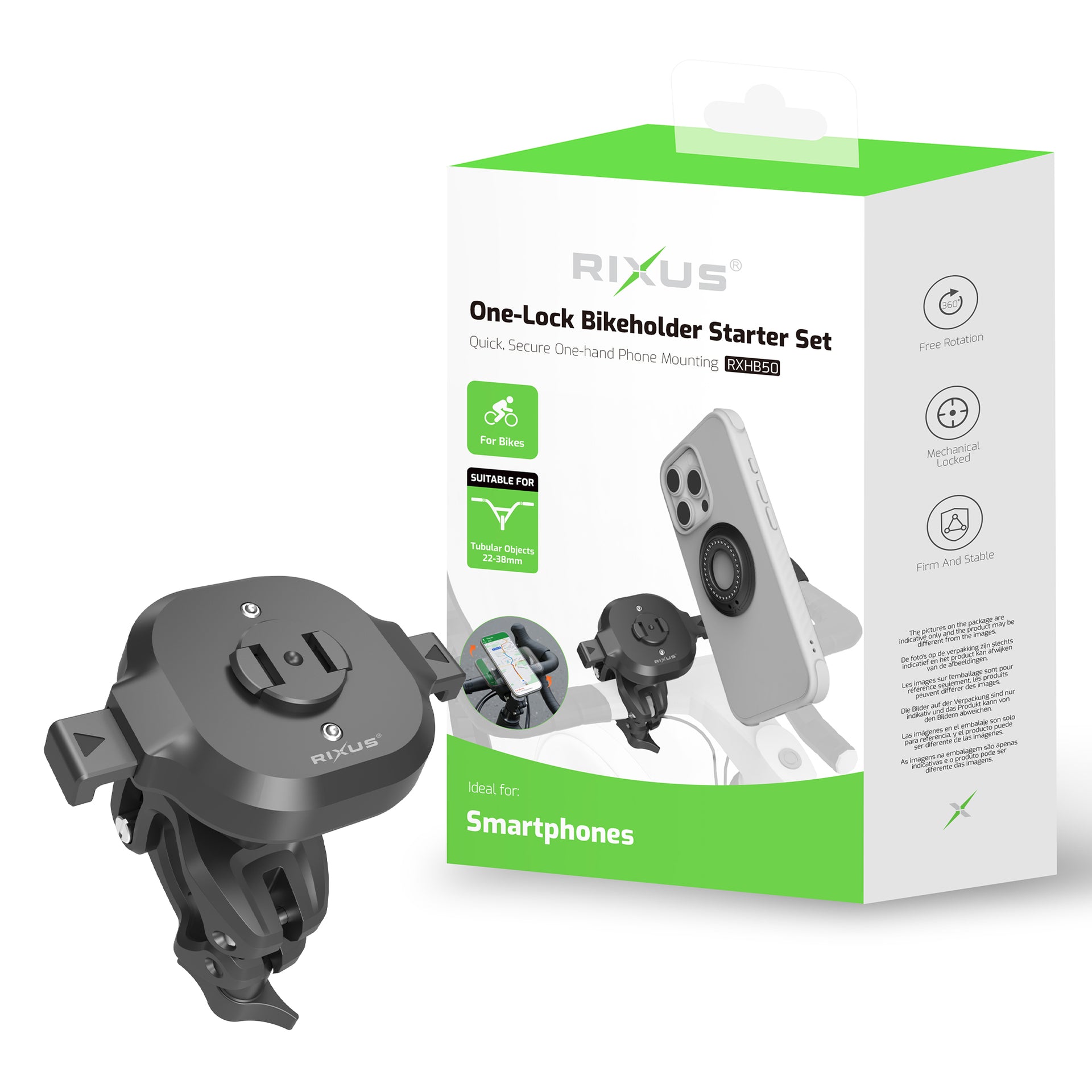 Rixus RXHB50 One-Lock Bike Holder Anti Shock Set