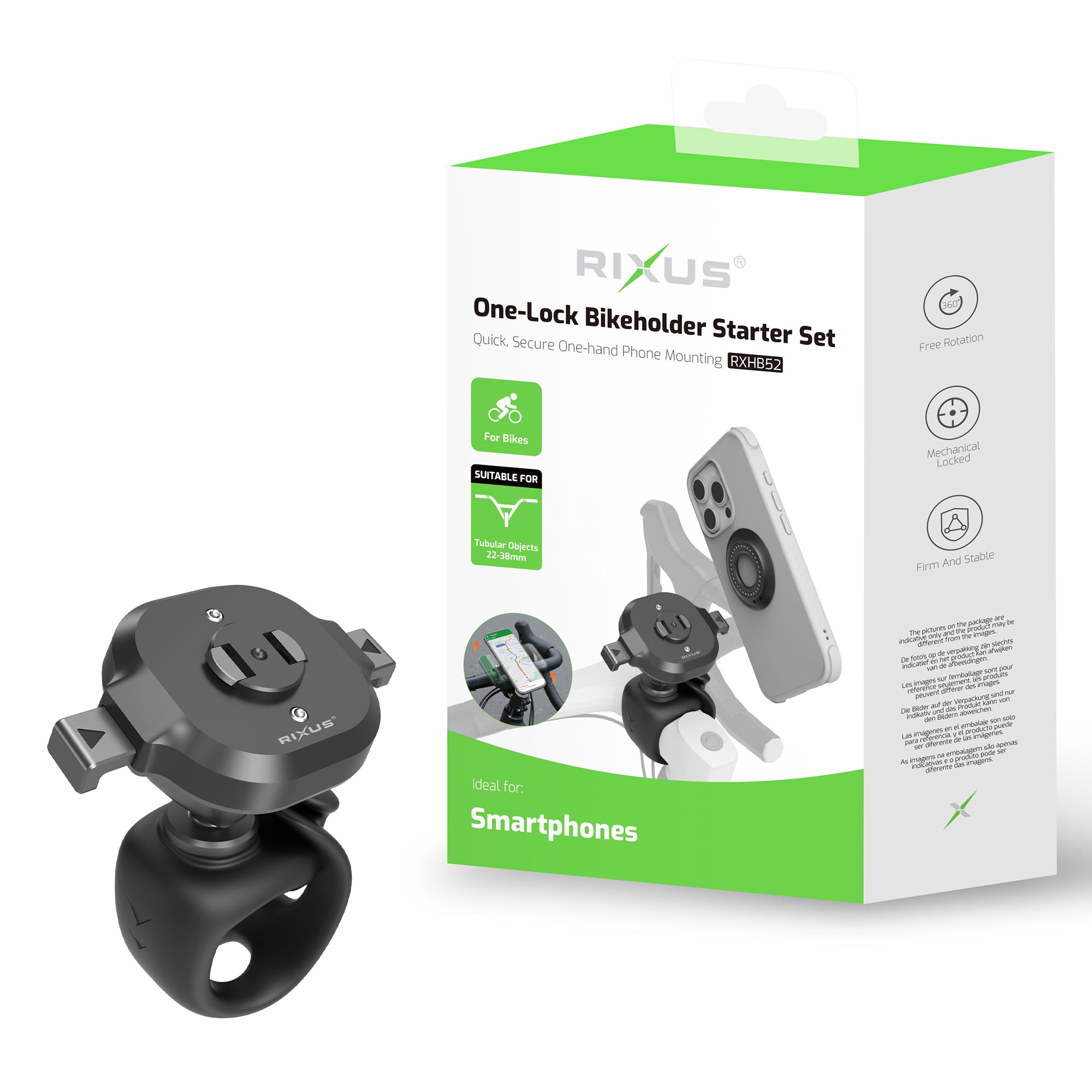 Rixus RXHB52 One-Lock Bike Holder Starter Set