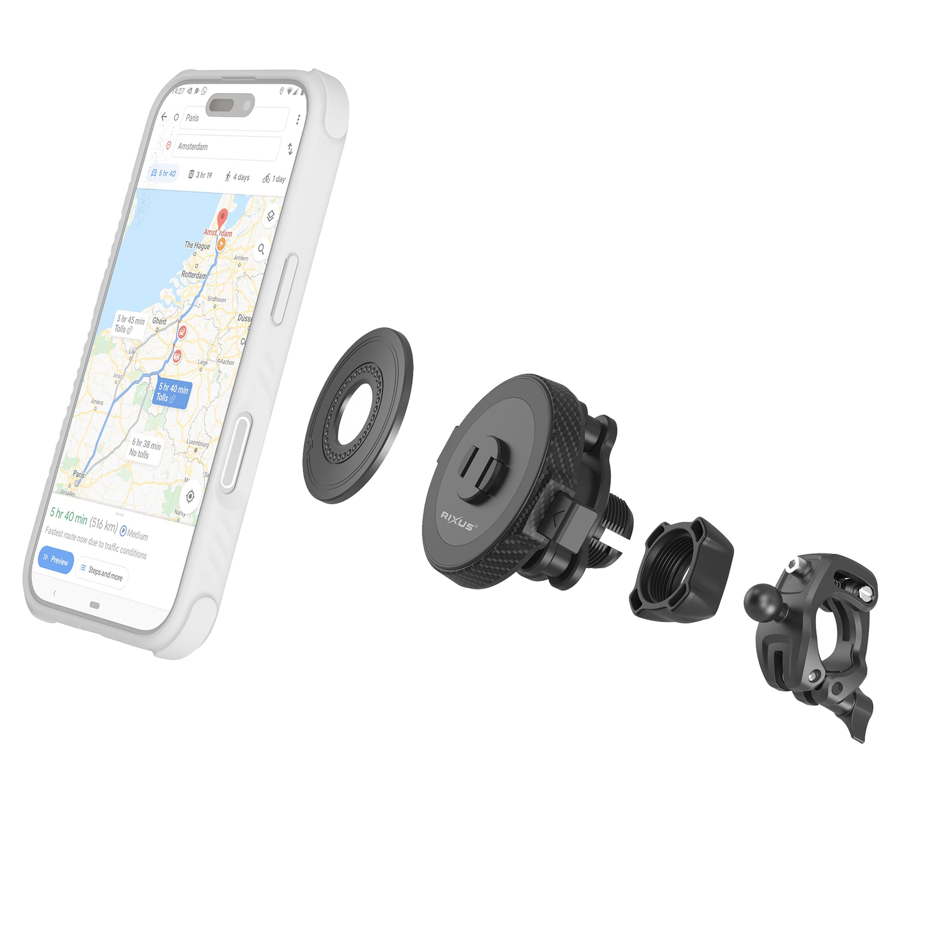 Rixus RXHB05 One-Lock Bike Holder Anti Shock Mag Set