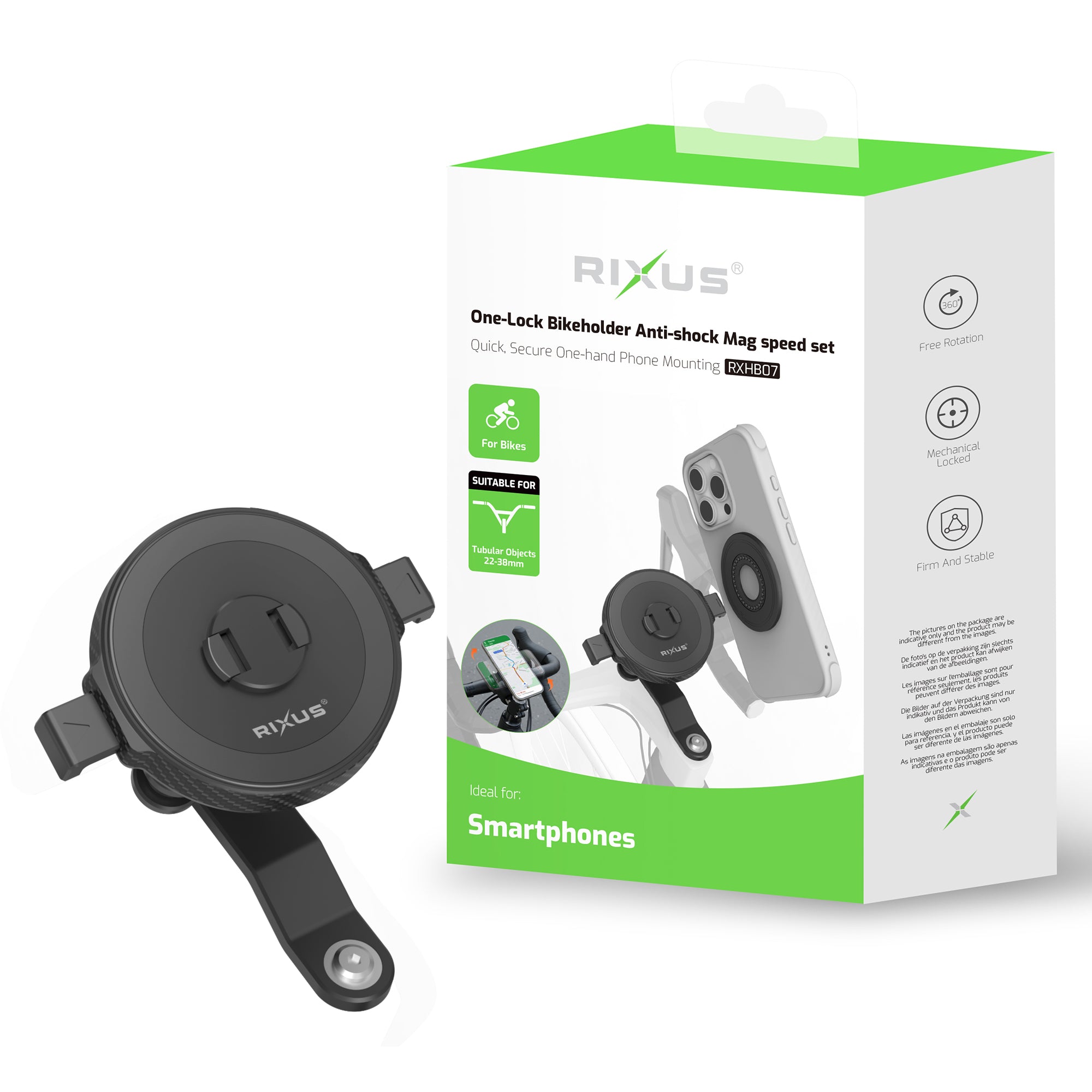 Rixus RXHB07 One-Lock Bike Holder Anti Shock Mag Speed Set