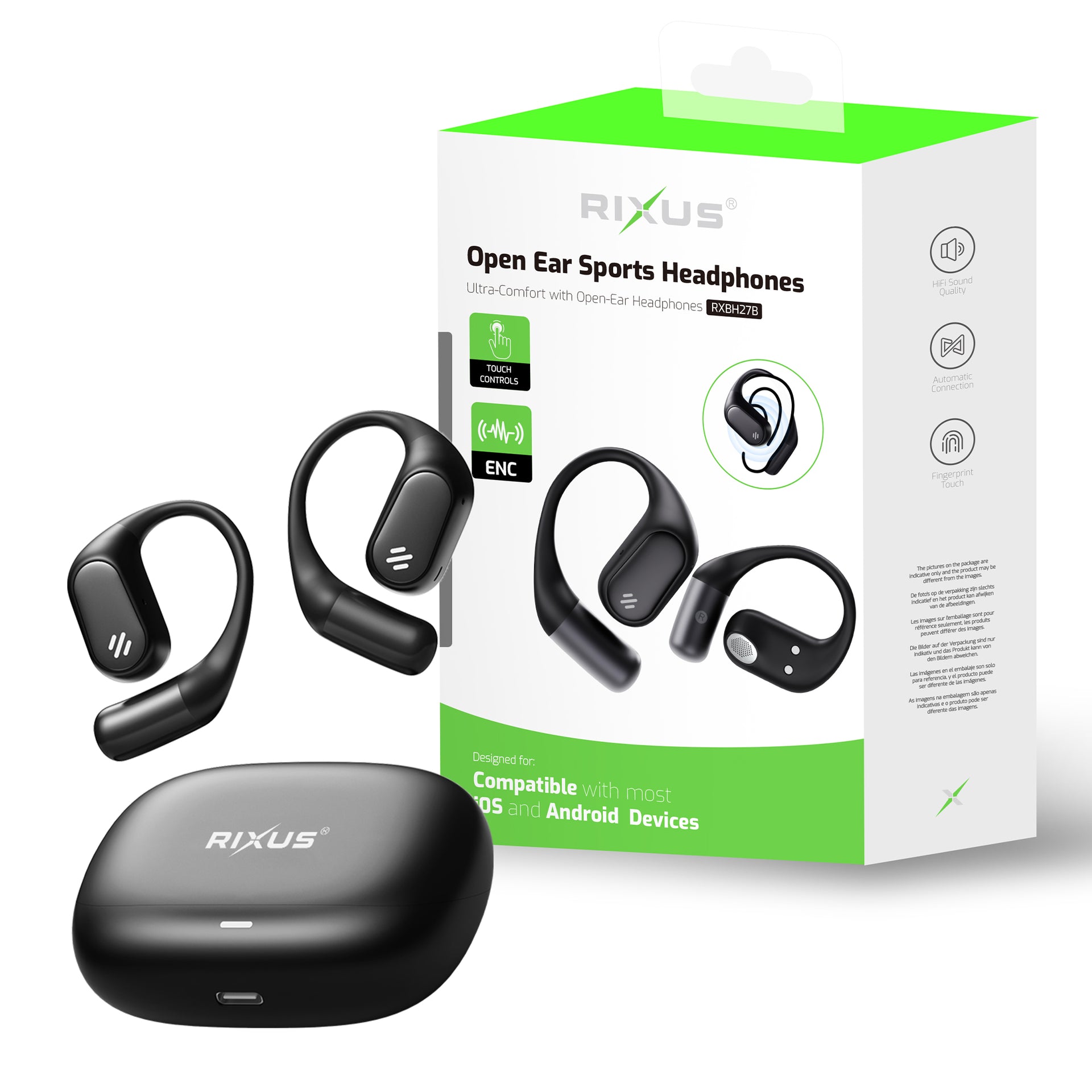 Rixus RXBH27B Sports Open Earphones