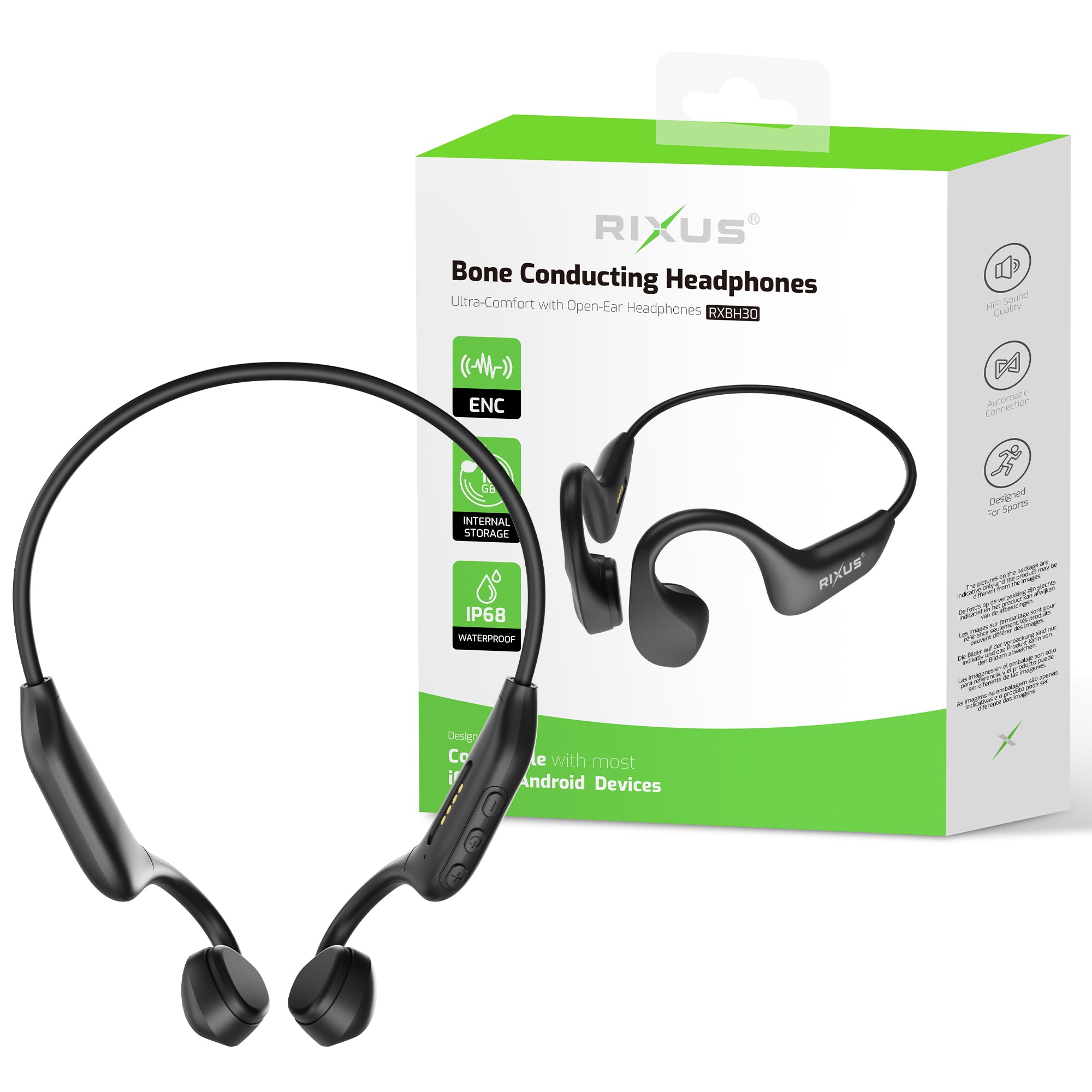 Rixus RXBH30 Bone Conducting Headphones