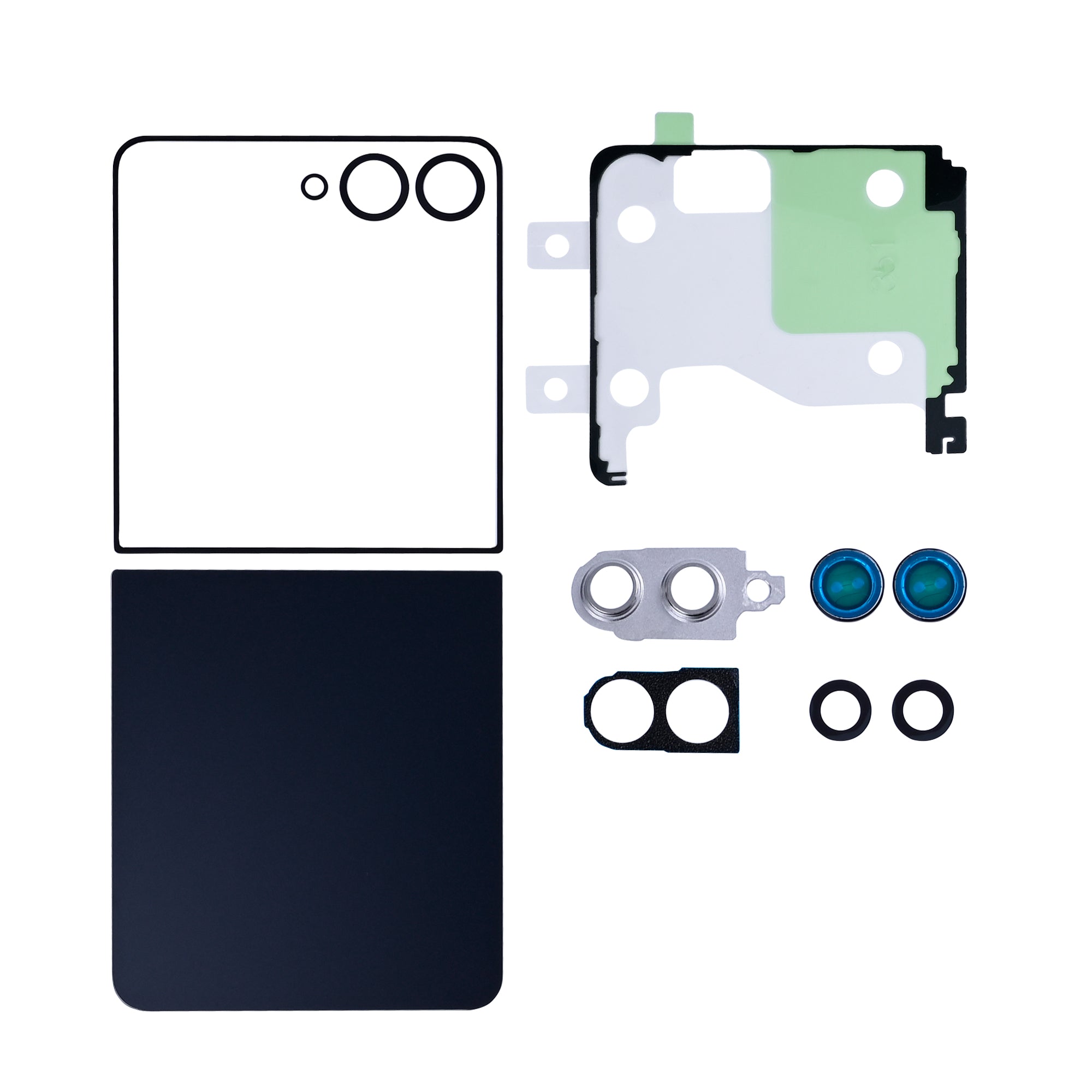 Samsung Galaxy Z Flip7 F741B Back Cover Set With Lens Jet Black OEM