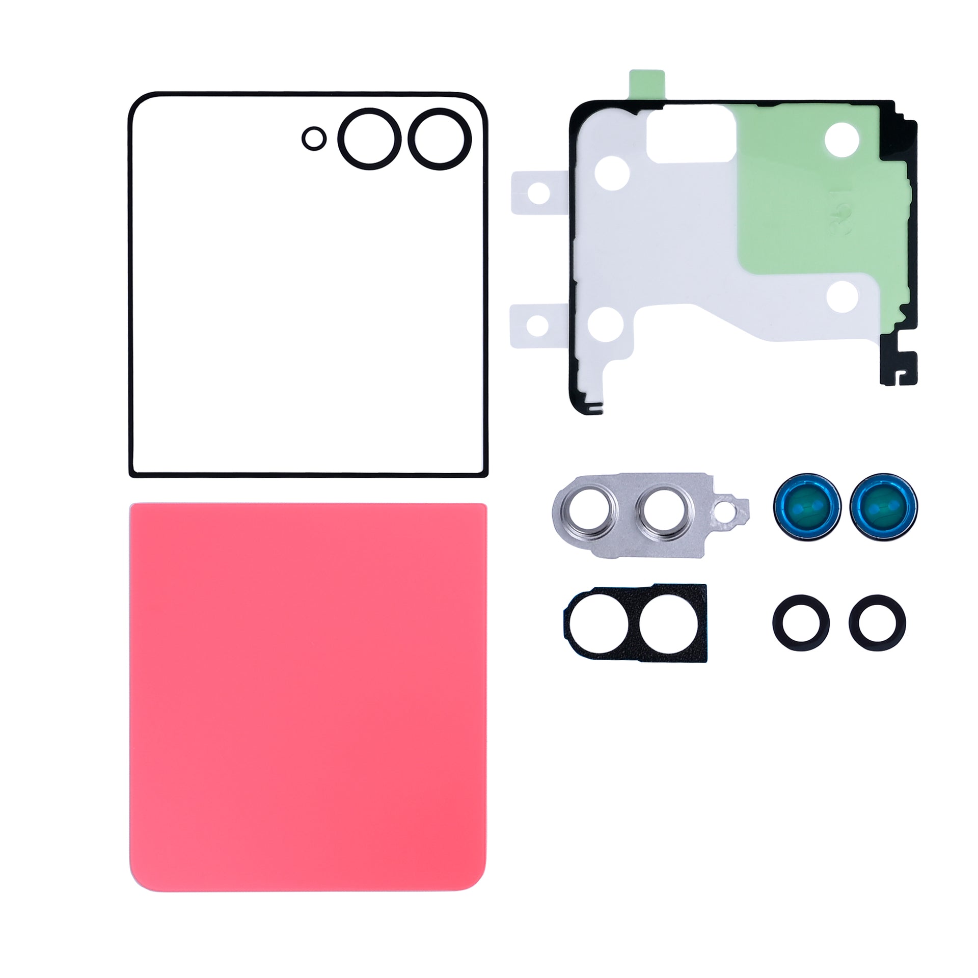 Samsung Galaxy Z Flip7 F766B Back Cover Set With Lens Coral Red OEM