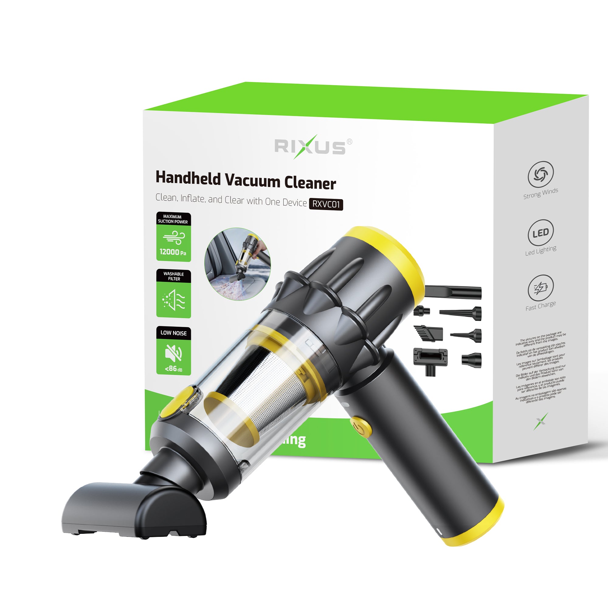 Rixus RXVC01 Handheld Vacuum Cleaner