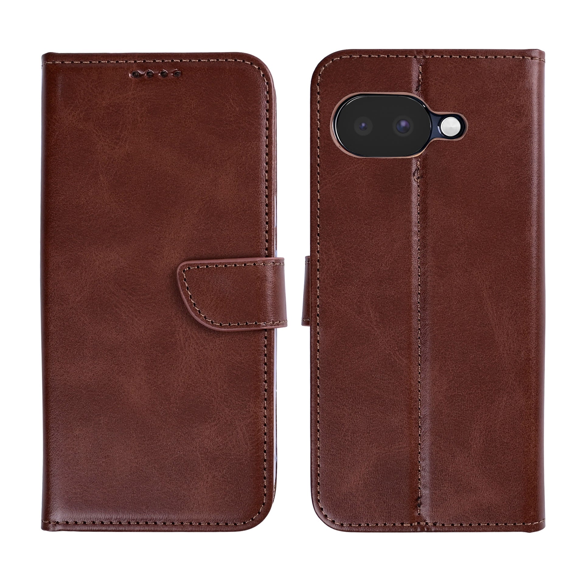 Rixus Bookcase For Google Pixel 10a Brown