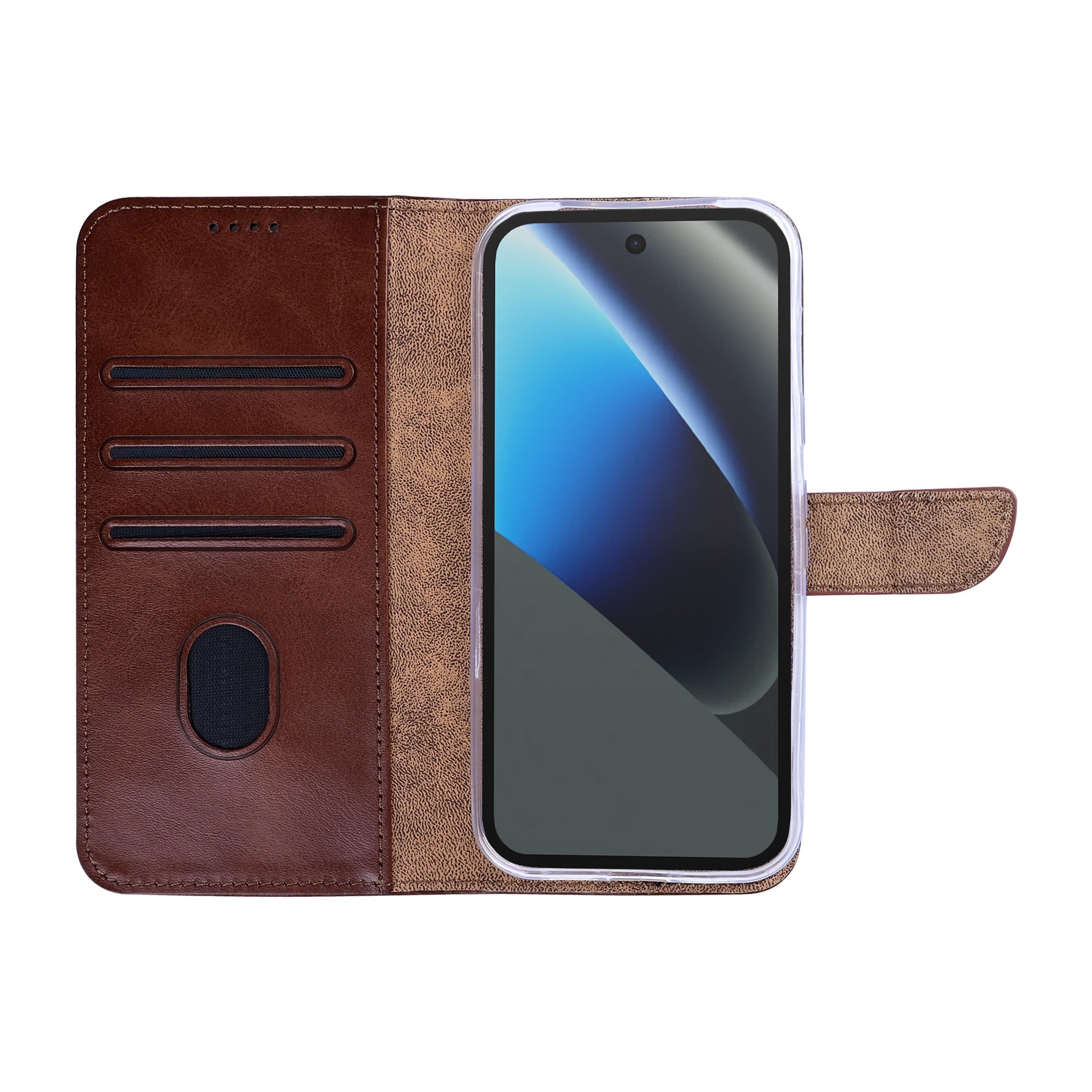 Rixus Bookcase For Google Pixel 10a Brown