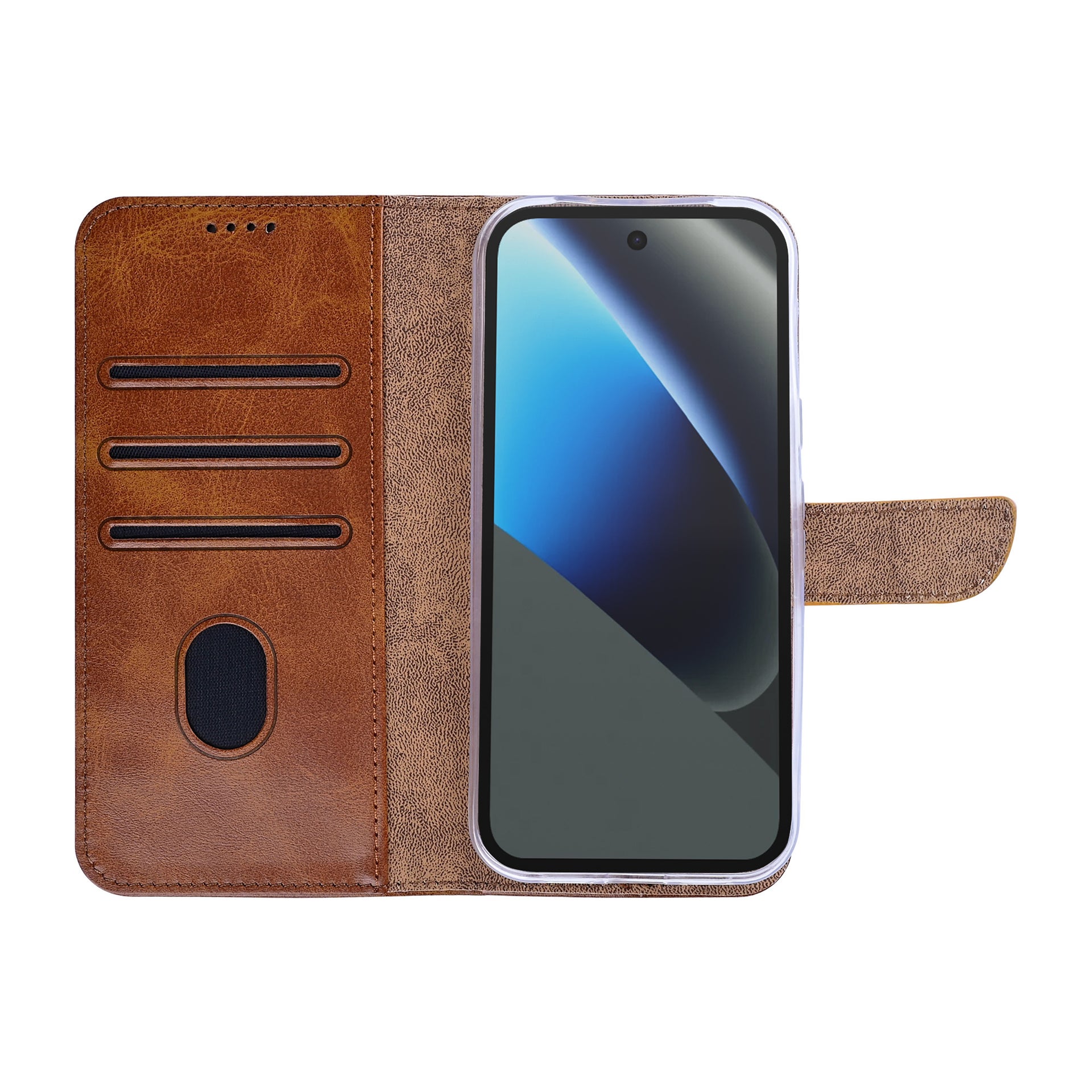 Rixus Bookcase For Google Pixel 10a Light Brown