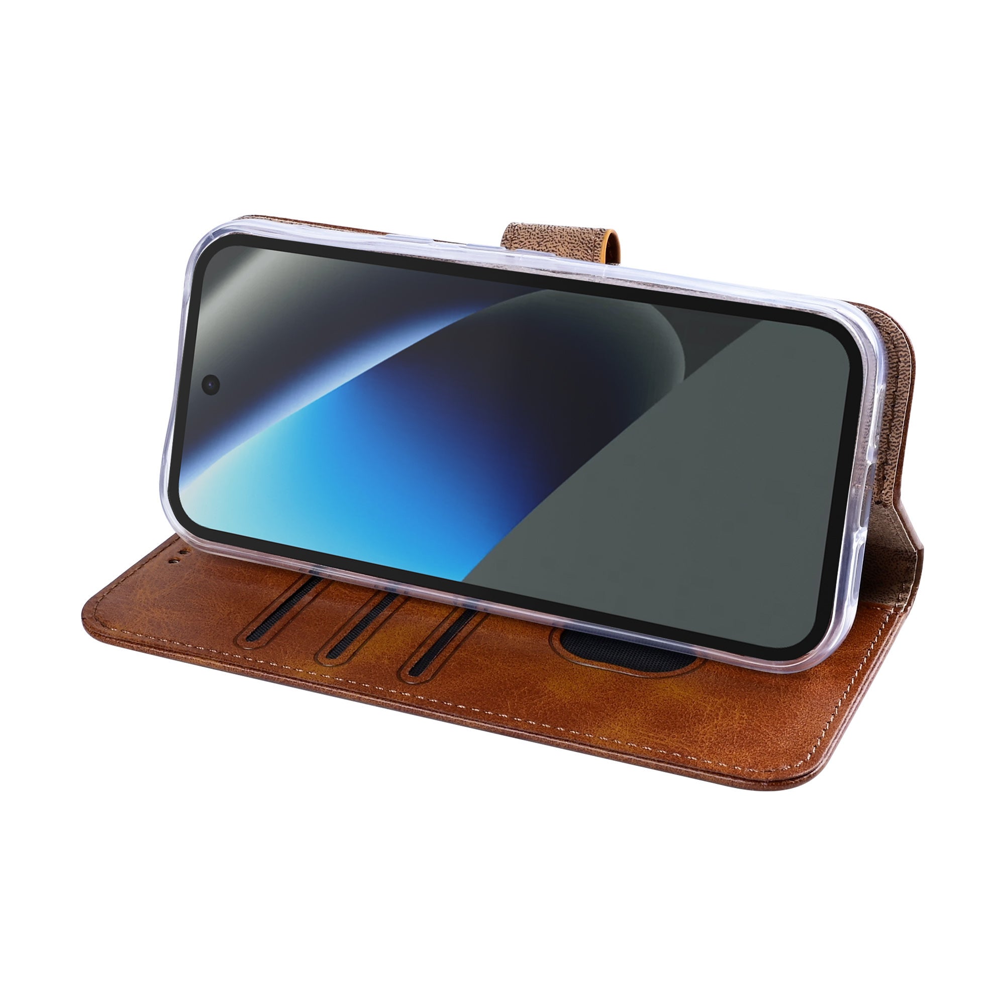 Rixus Bookcase For Google Pixel 10a Light Brown