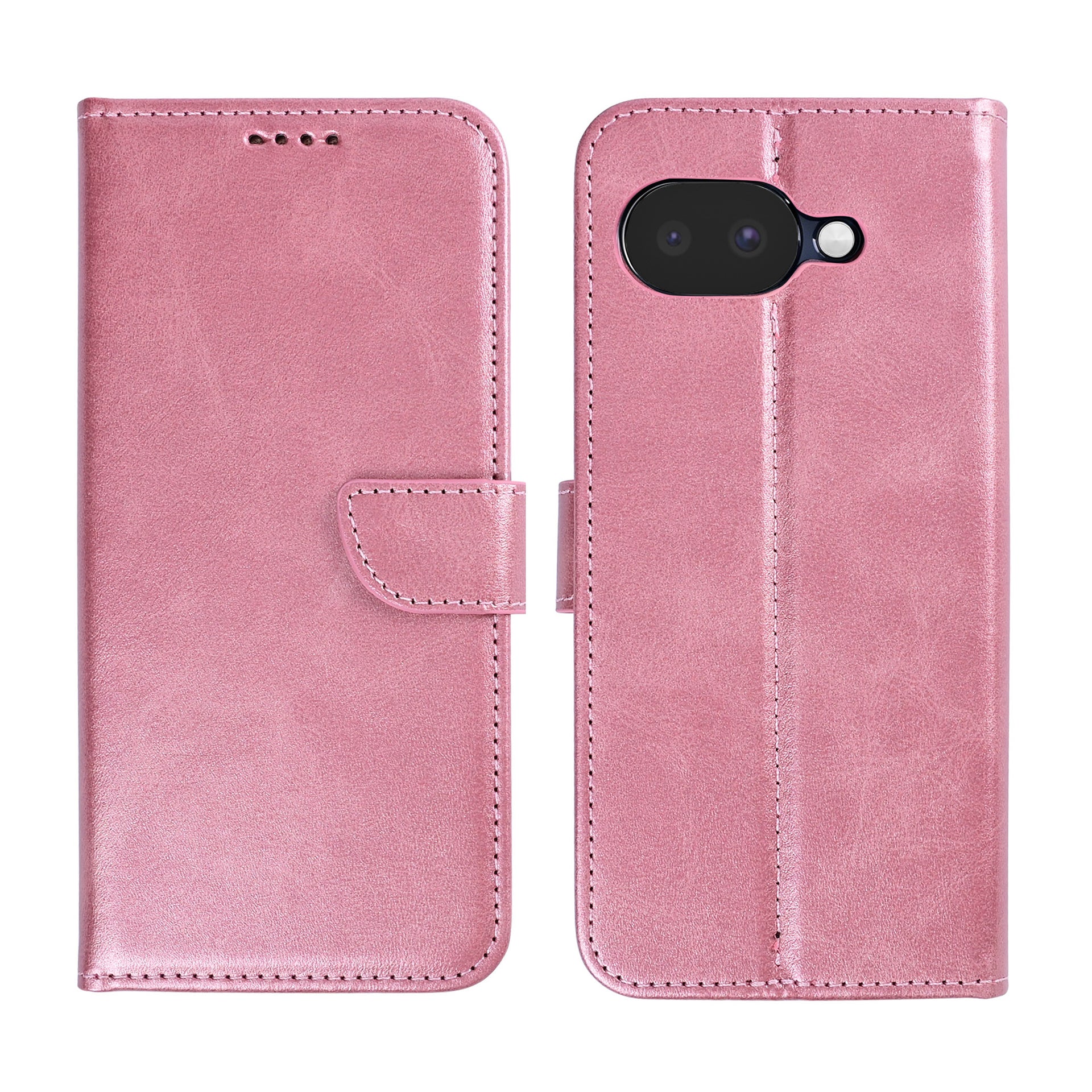 Rixus Bookcase For Google Pixel 10a Pink