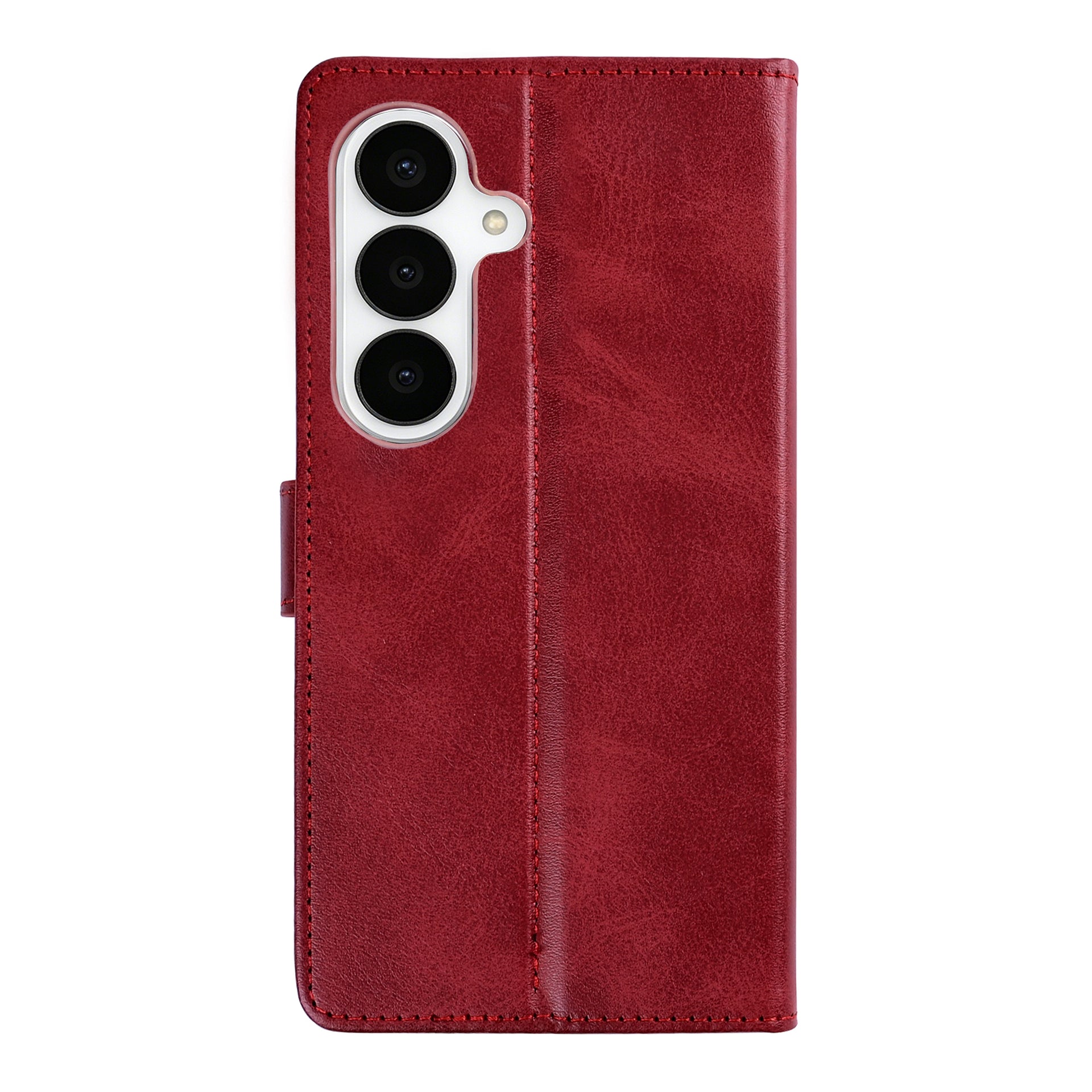 Rixus Bookcase For Samsung Galaxy S26 Plus Dark Red