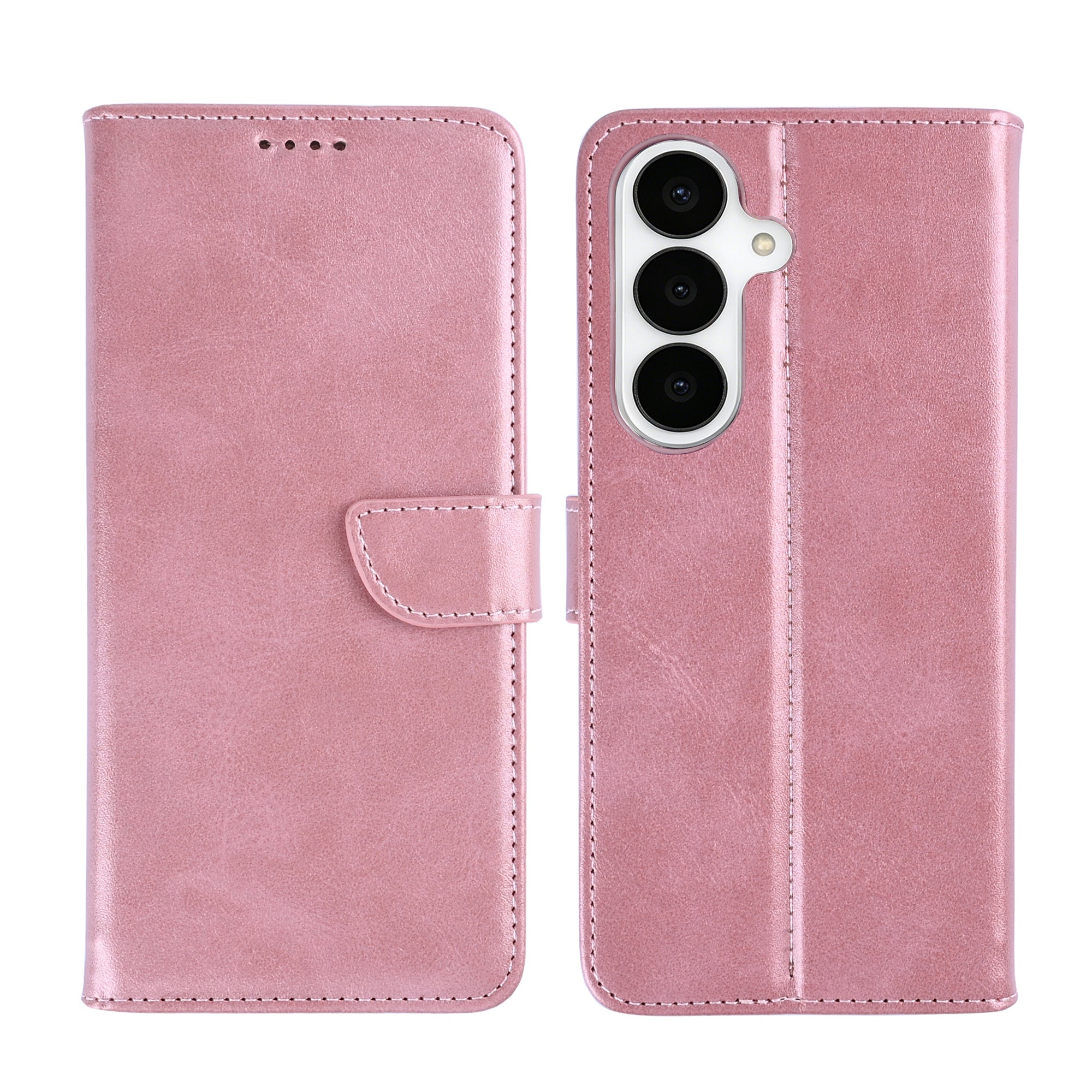 Rixus Bookcase For Samsung Galaxy S26 Plus Pink