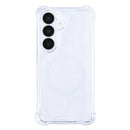 Rixus Anti-Burst Case With MagSafe Compatible For Samsung Galaxy S26 Plus Transparent