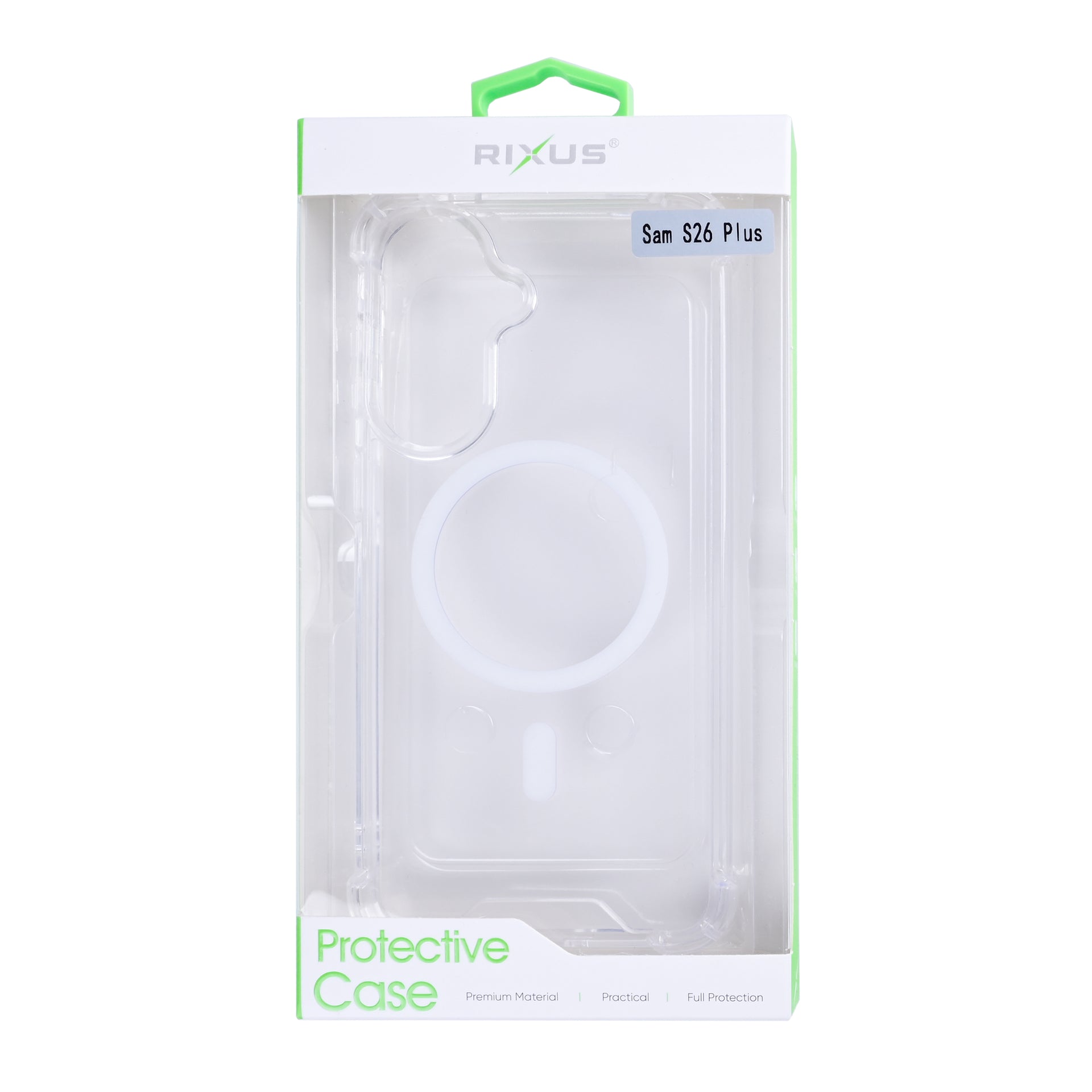 Rixus Anti-Burst Case With MagSafe Compatible For Samsung Galaxy S26 Plus Transparent