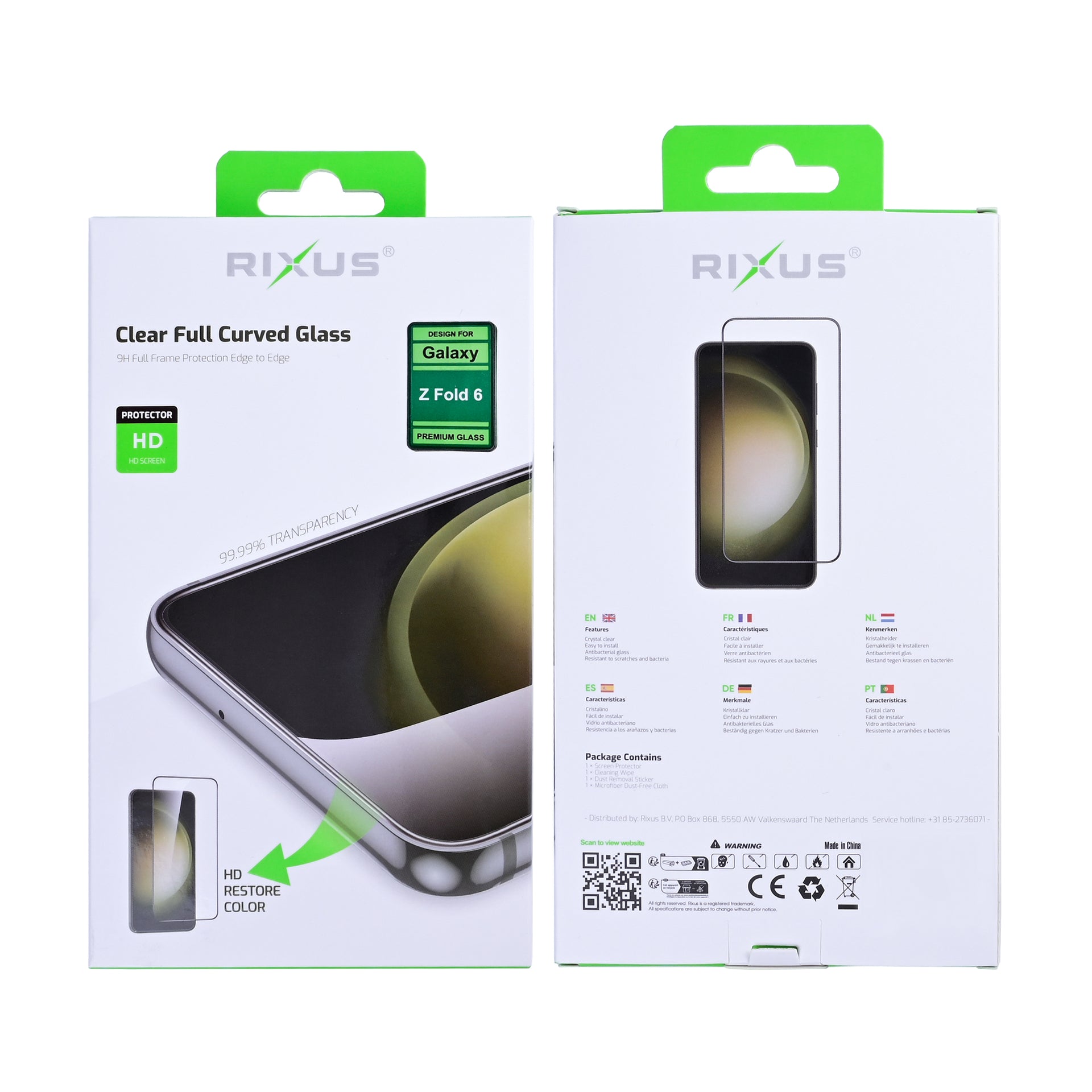 Rixus Clear HD Tempered Glass For Samsung Galaxy Z Fold 6