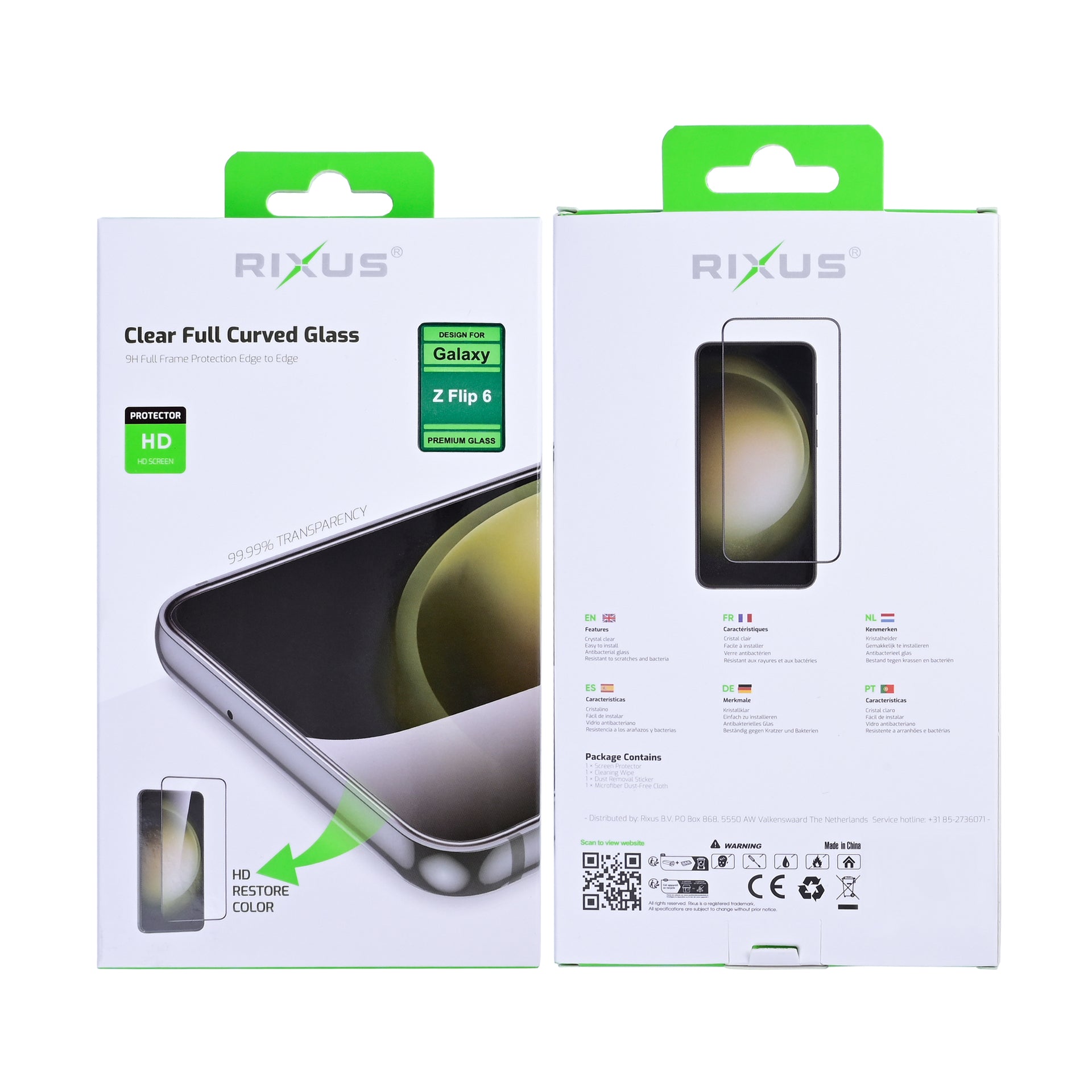 Rixus Clear HD Tempered Glass For Samsung Galaxy Z Flip6