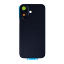 For Apple iPhone 17 Back Glass Without NFC, Enlarged Camera Frame Black Compatible
