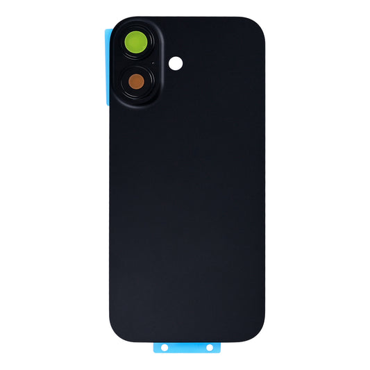 For Apple iPhone 17 Back Glass Without NFC, Enlarged Camera Frame Black Compatible