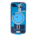 For Apple iPhone 17 Back Glass Without NFC, Enlarged Camera Frame Black Compatible