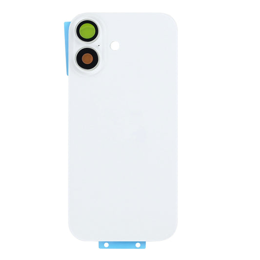 For Apple iPhone 17 Back Glass Without NFC, Enlarged Camera Frame White Compatible