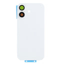 For Apple iPhone 17 Back Glass Without NFC, Enlarged Camera Frame White Compatible