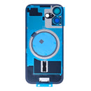 For Apple iPhone 17 Back Glass Without NFC, Enlarged Camera Frame White Compatible