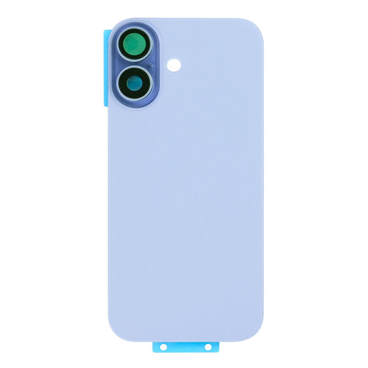 For Apple iPhone 17 Back Glass Without NFC, Enlarged Camera Frame Mist Blue Compatible