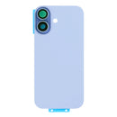 For Apple iPhone 17 Back Glass Without NFC, Enlarged Camera Frame Mist Blue Compatible