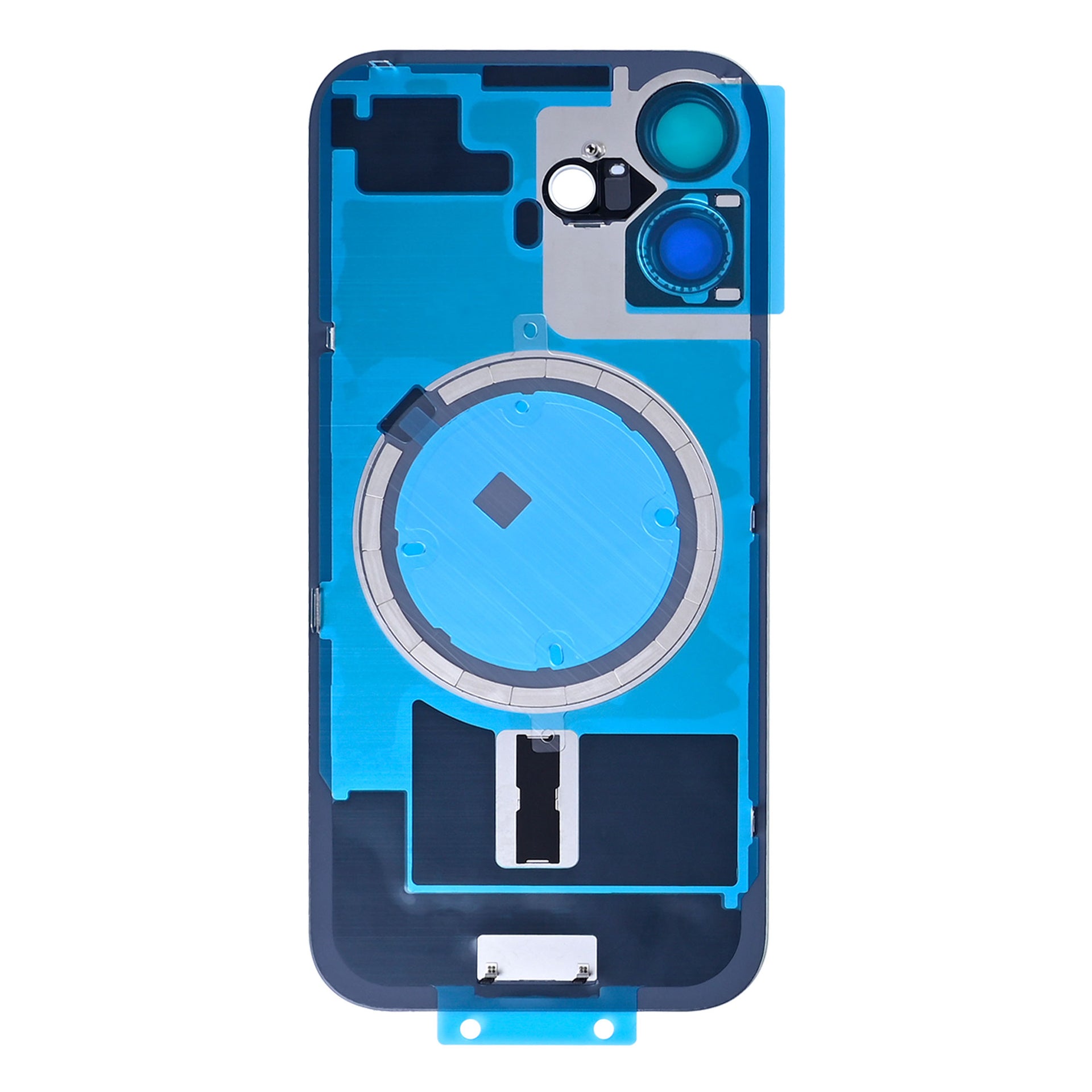 For Apple iPhone 17 Back Glass Without NFC, Enlarged Camera Frame Lavender Compatible