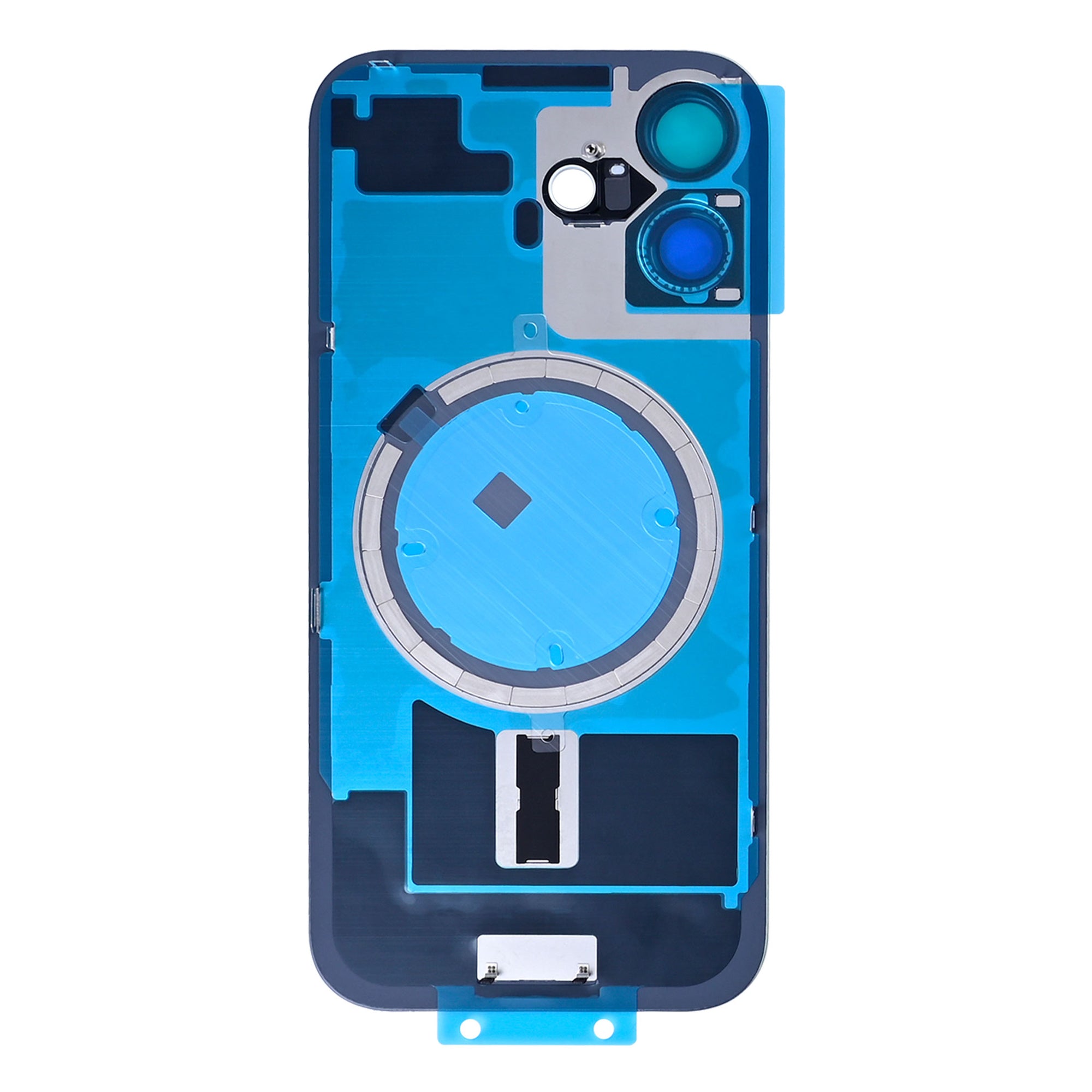 For Apple iPhone 17 Back Glass Without NFC, Enlarged Camera Frame Lavender Compatible