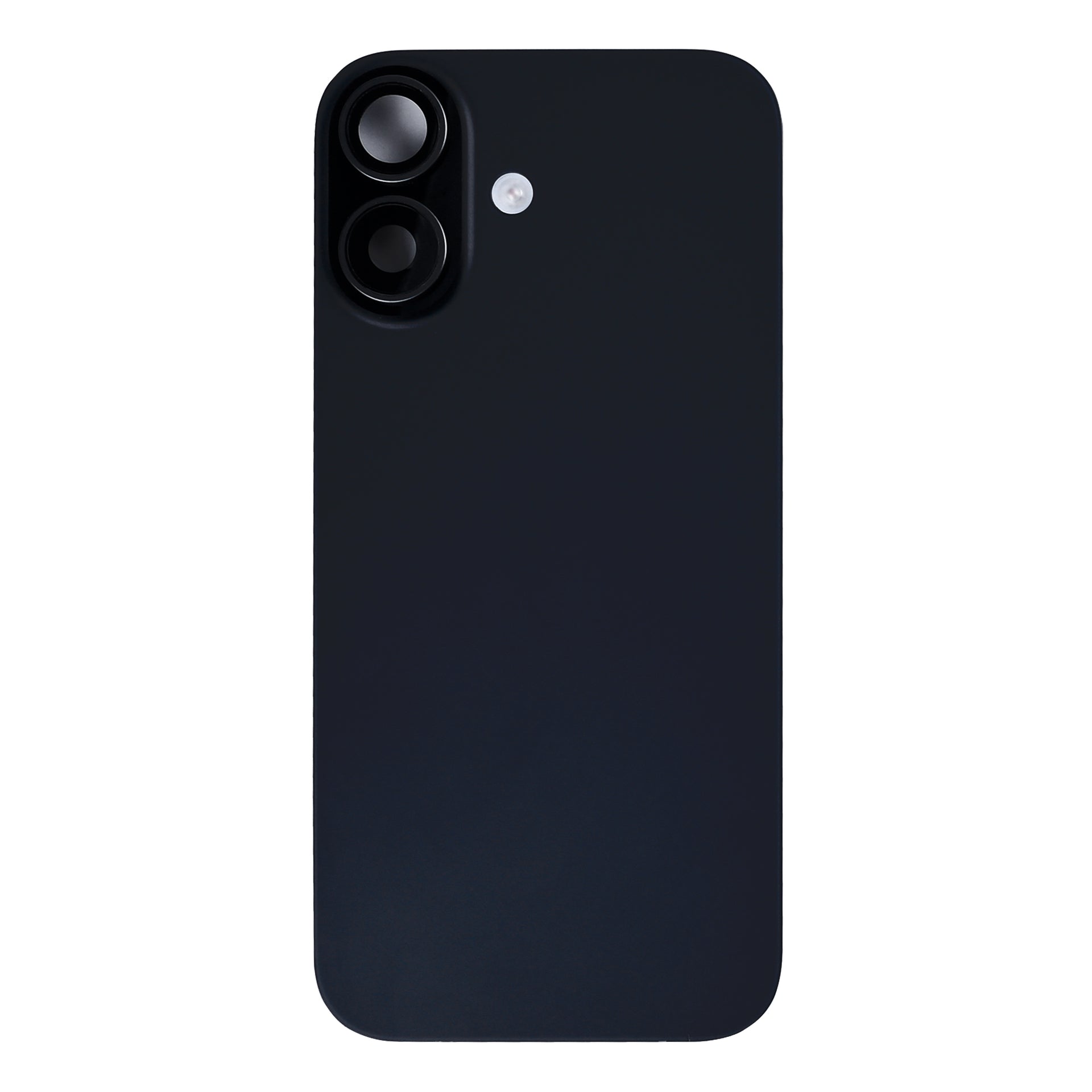 For Apple iPhone 17 Back Glass With NFC, Enlarged Camera Frame Black Pulled