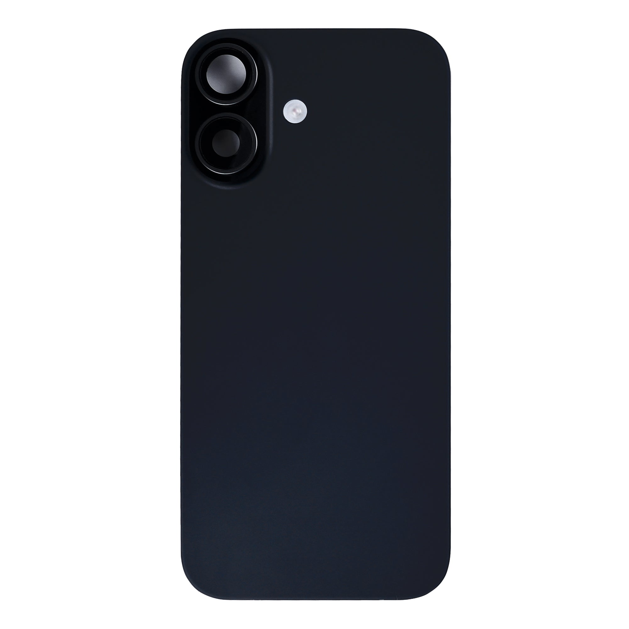 For Apple iPhone 17 Back Glass With NFC, Enlarged Camera Frame Black Pulled