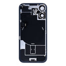 For Apple iPhone 17 Back Glass With NFC, Enlarged Camera Frame Black Pulled