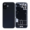 For Apple iPhone 17 Back Glass With NFC, Enlarged Camera Frame Black Pulled