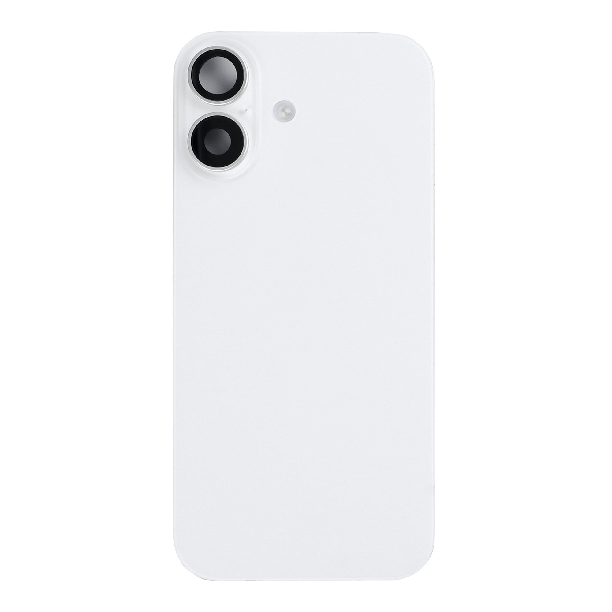 For Apple iPhone 17 Back Glass With NFC, Enlarged Camera Frame White Pulled