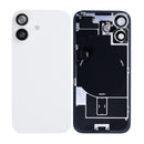 For Apple iPhone 17 Back Glass With NFC, Enlarged Camera Frame White Pulled