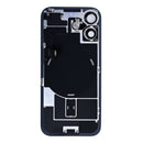 For Apple iPhone 17 Back Glass With NFC, Enlarged Camera Frame Mist Blue Pulled