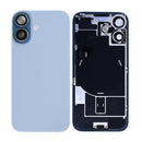 For Apple iPhone 17 Back Glass With NFC, Enlarged Camera Frame Mist Blue Pulled