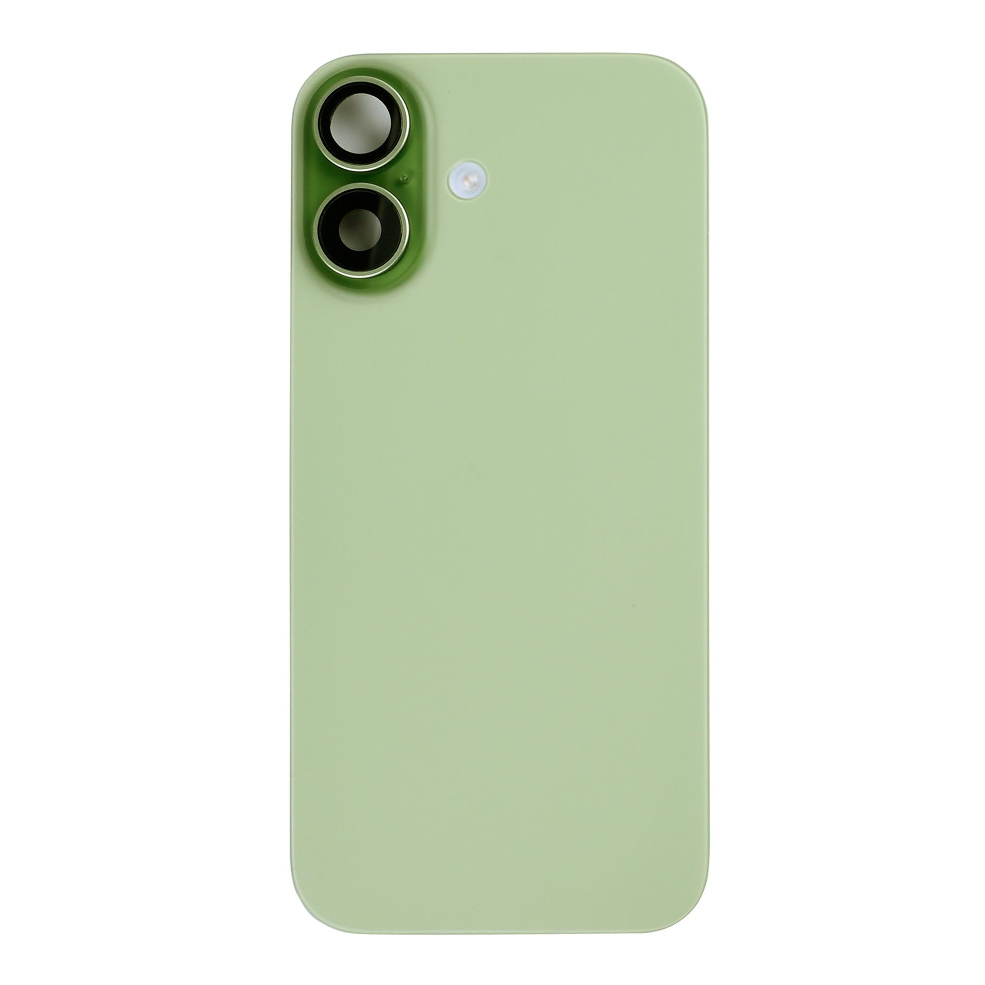 For Apple iPhone 17 Back Glass With NFC, Enlarged Camera Frame Sage Pulled