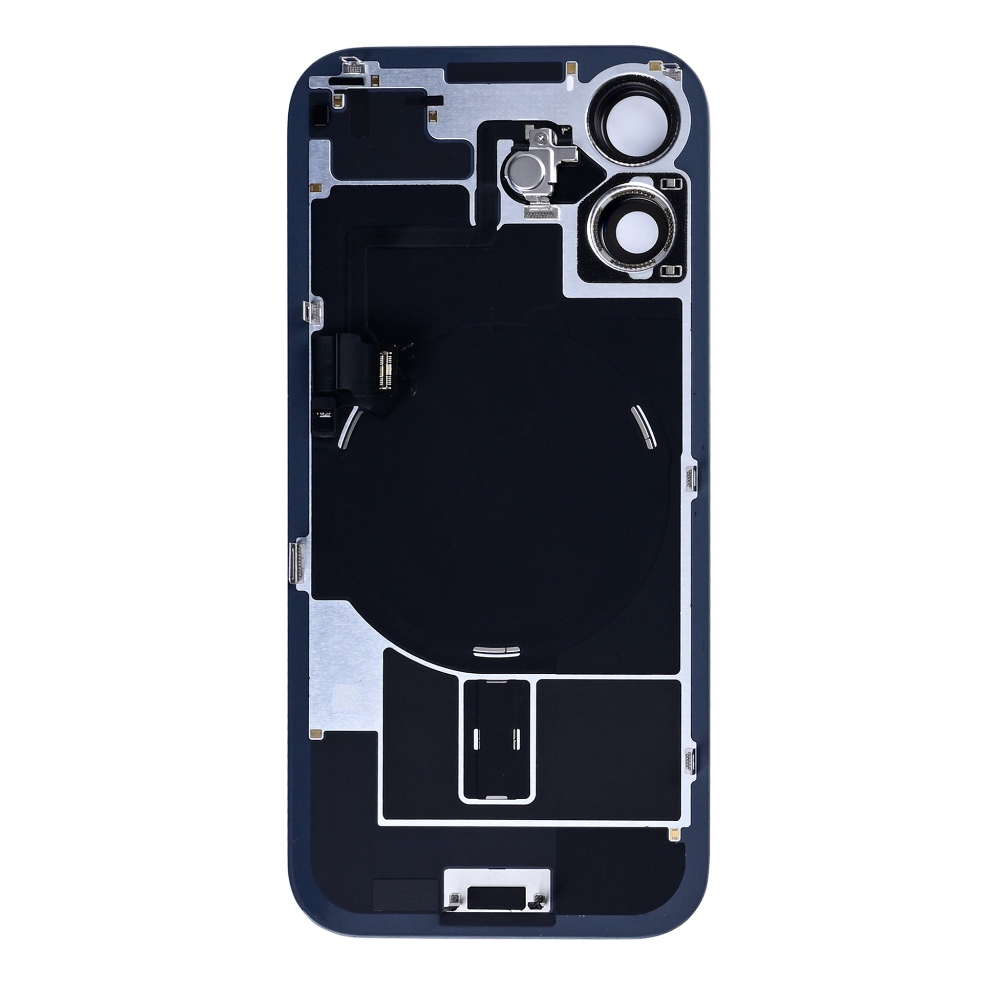 For Apple iPhone 17 Back Glass With NFC, Enlarged Camera Frame Sage Pulled