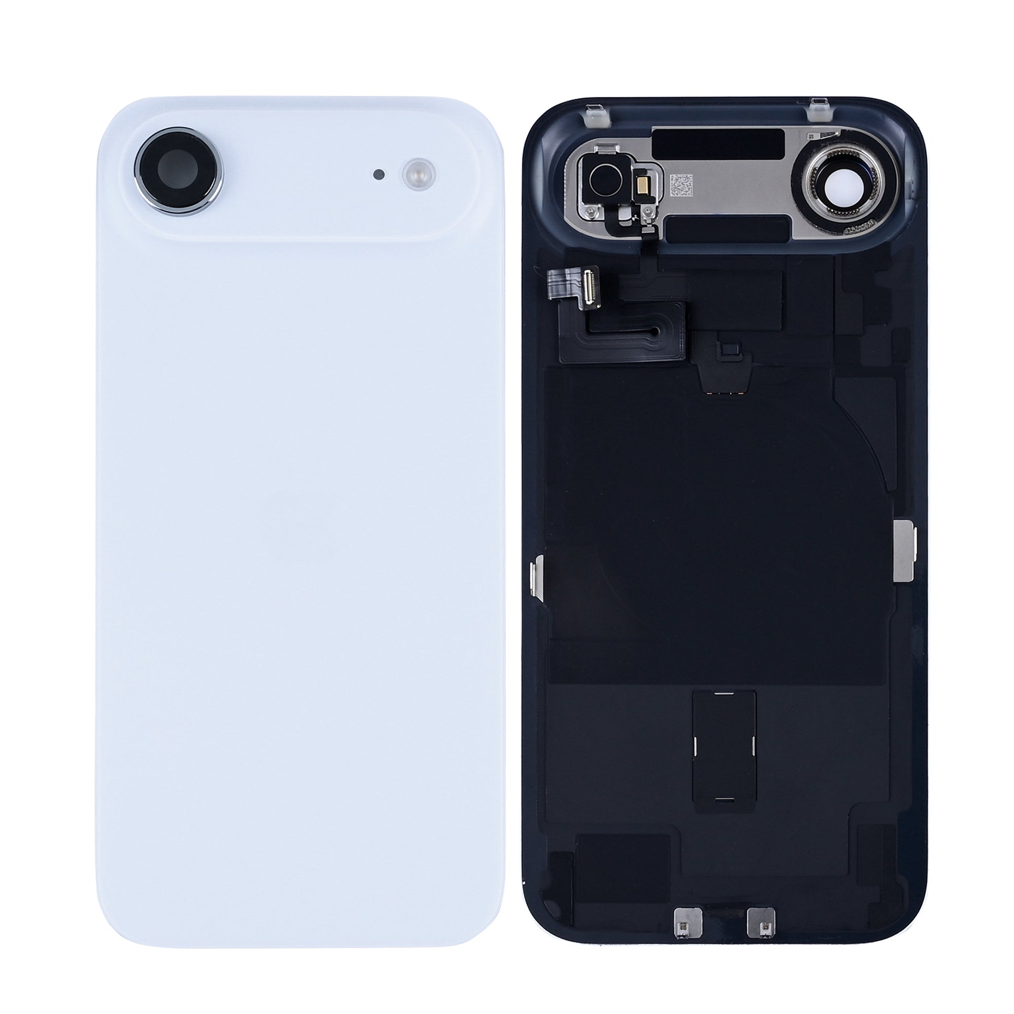 For Apple iPhone 17 Air Back Glass With NFC, Enlarged Camera Frame Sky Blue Pulled