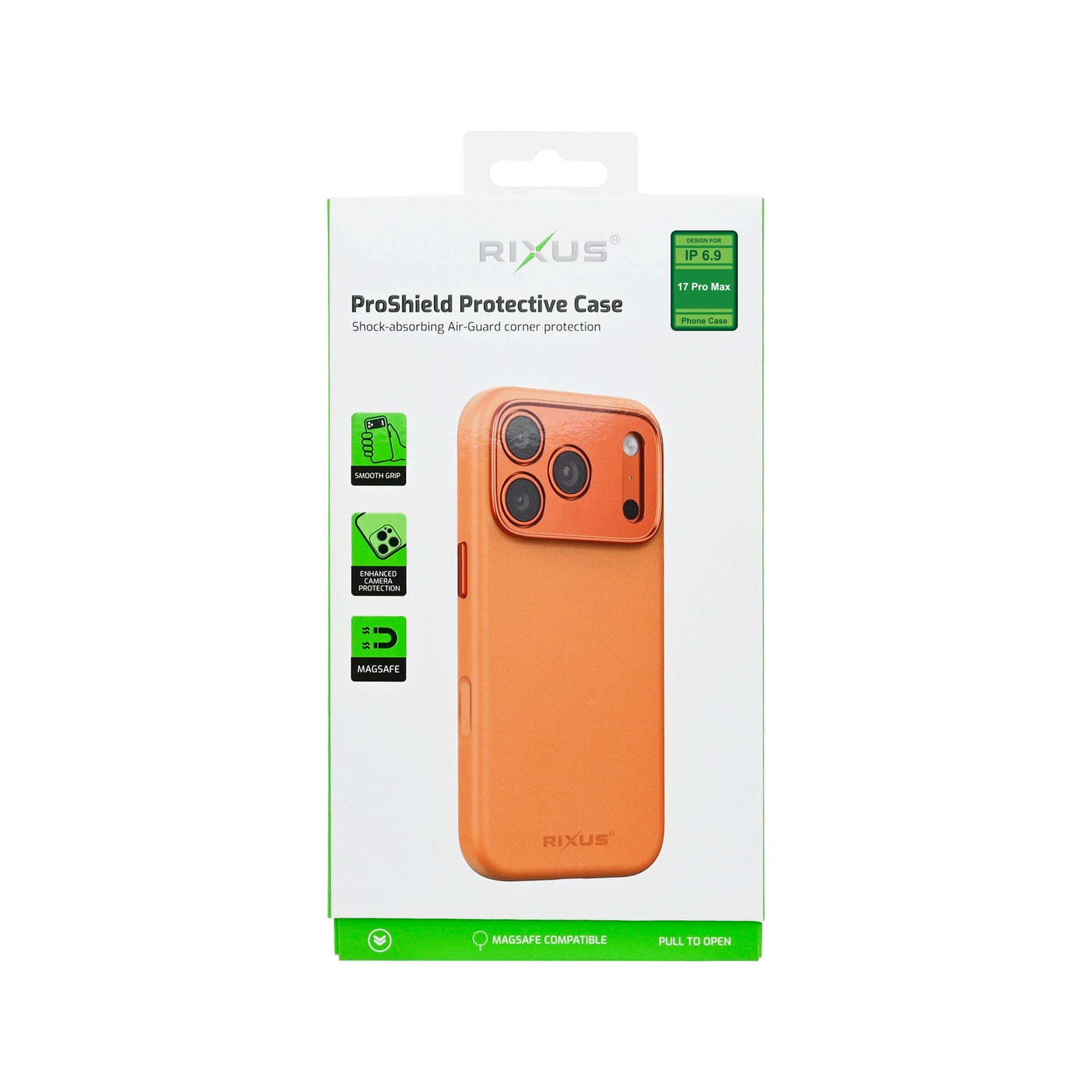 Rixus ProShield Case For Apple iPhone 17 Pro Max Orange
