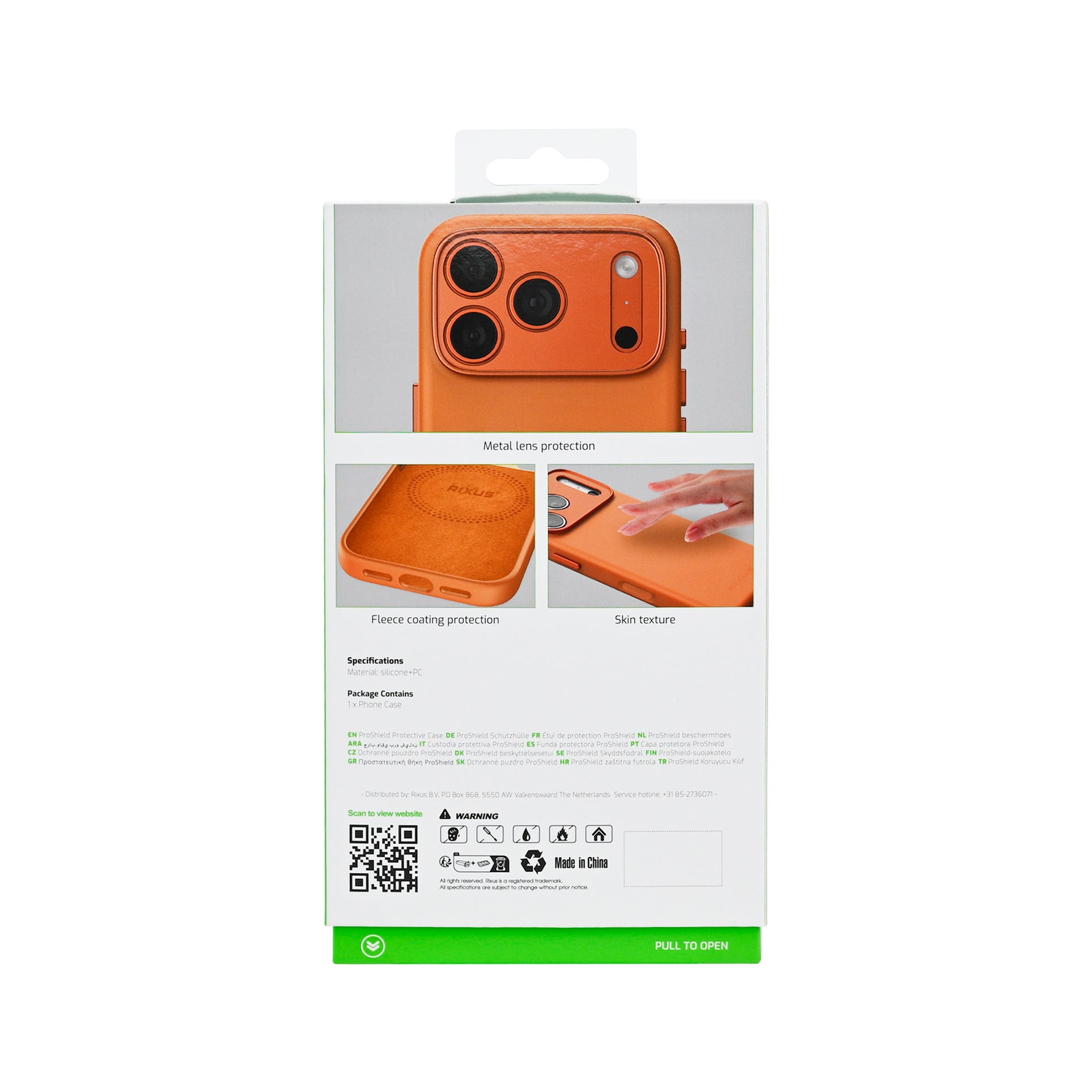 Rixus ProShield Case For Apple iPhone 17 Pro Max Orange