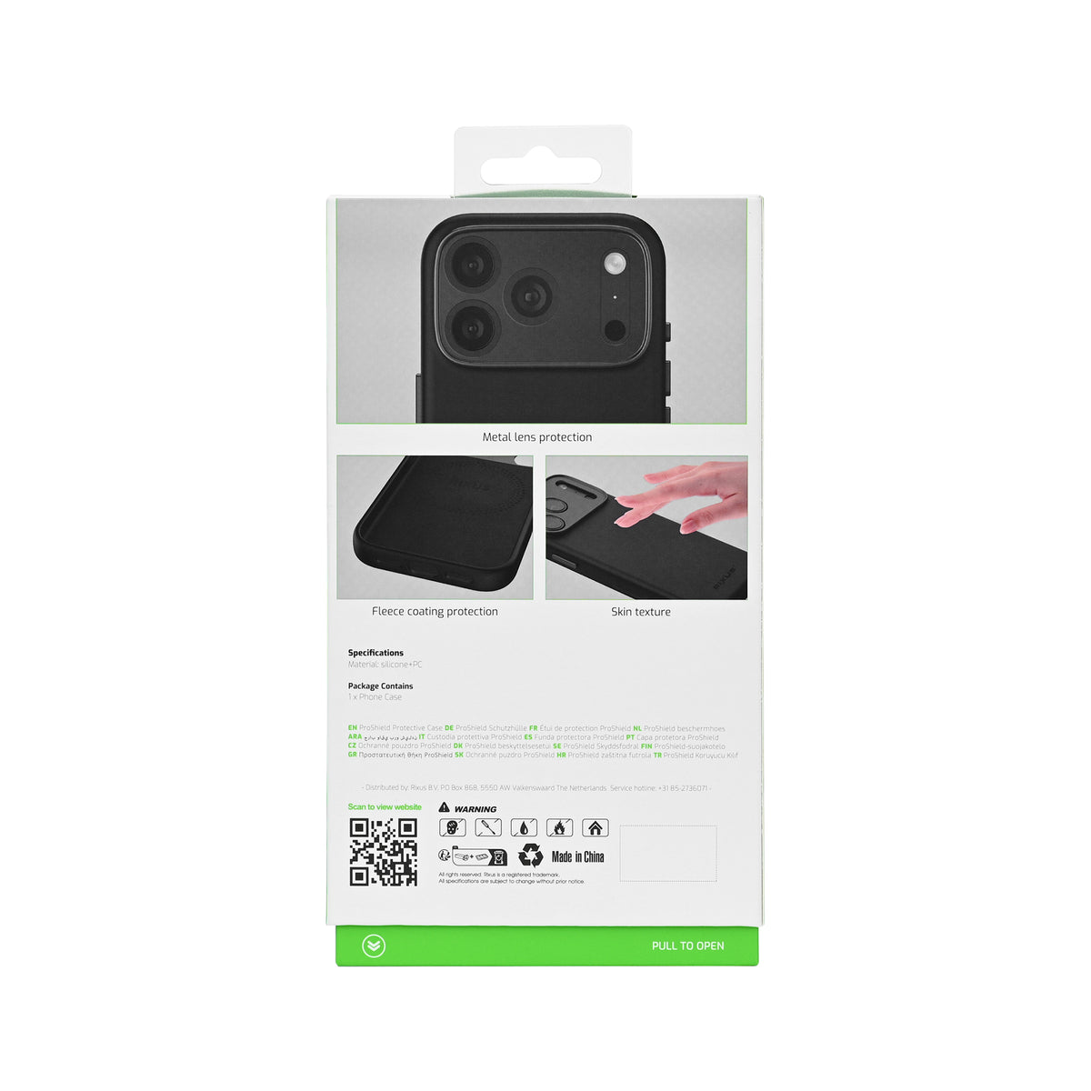 Rixus ProShield Case For Apple iPhone 15 Pro Black