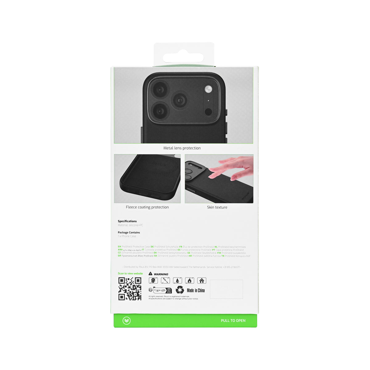 Rixus ProShield Case For Apple iPhone 15 Pro Max Black