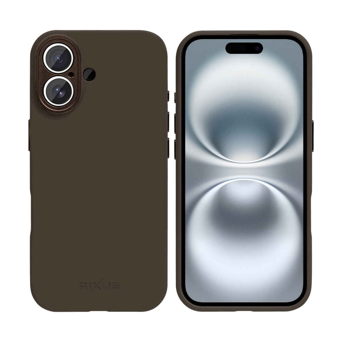 Rixus ProShield Case For Apple iPhone 16 Dark Brown