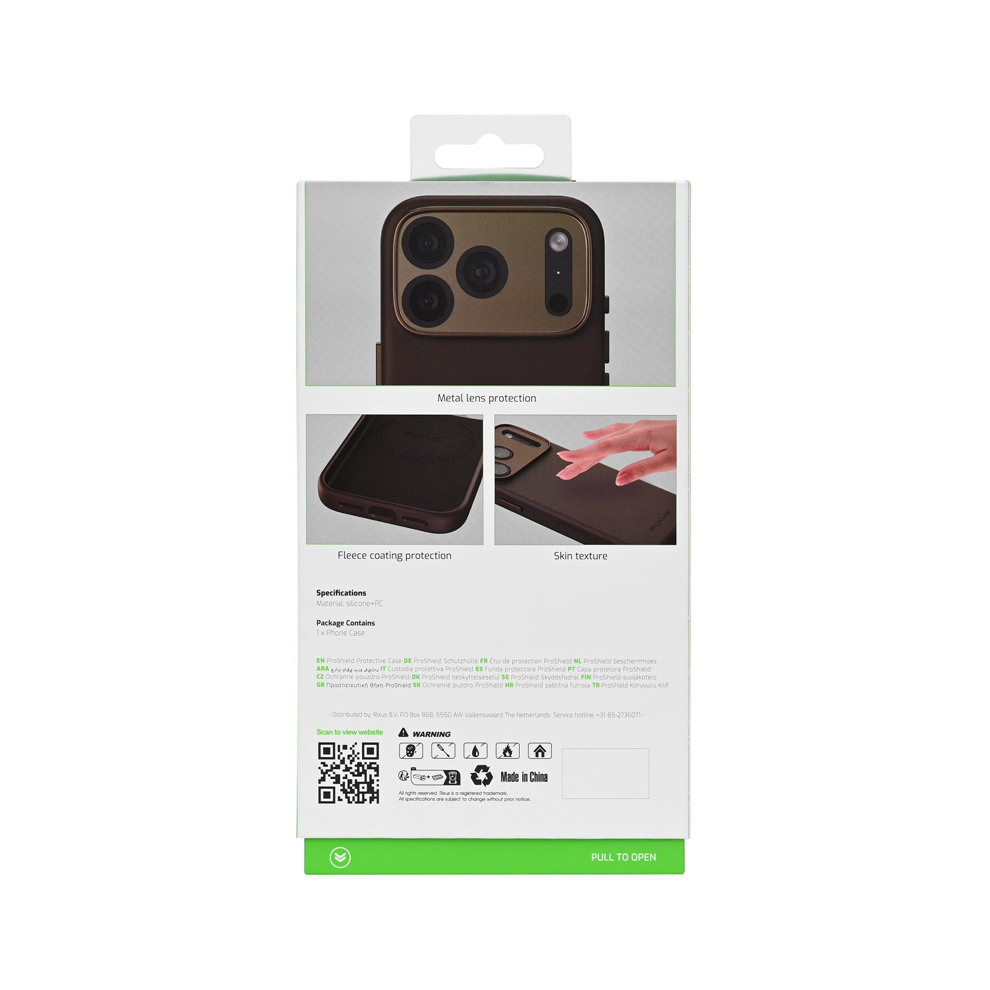 Rixus ProShield Case For Apple iPhone 16 Pro Dark Brown