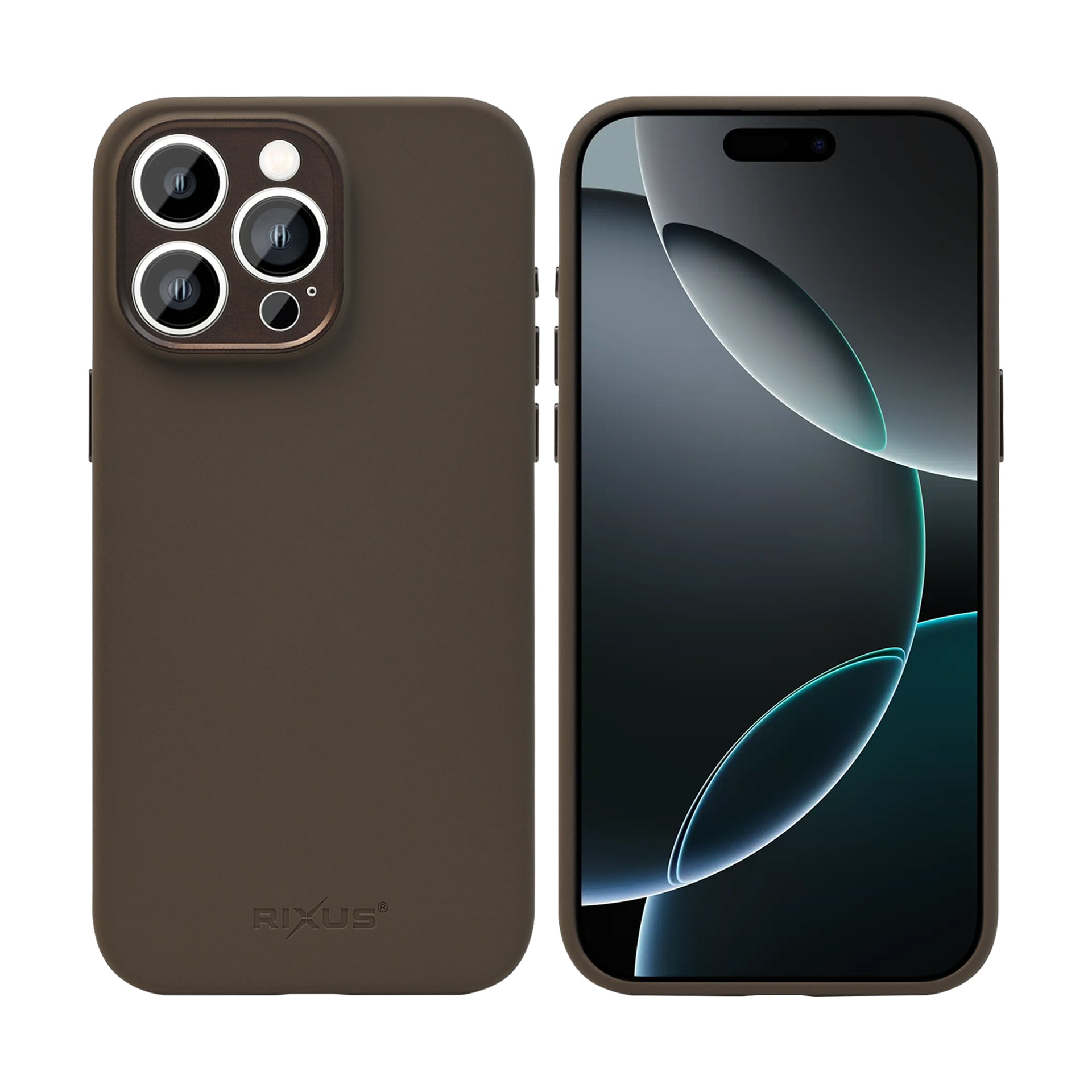 Rixus ProShield Case For Apple iPhone 16 Pro Max Dark Brown