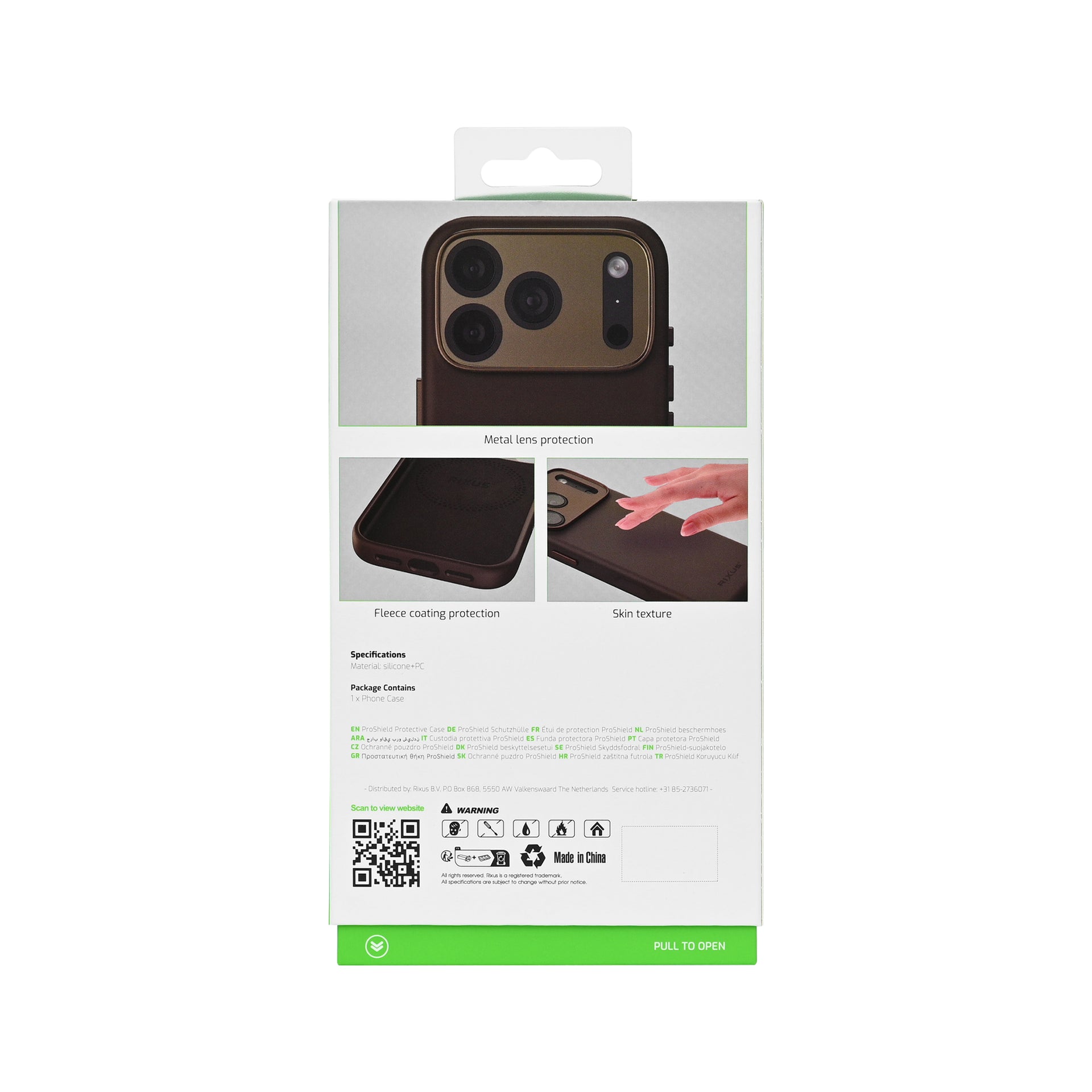 Rixus ProShield Case For Apple iPhone 15 Pro Dark Brown