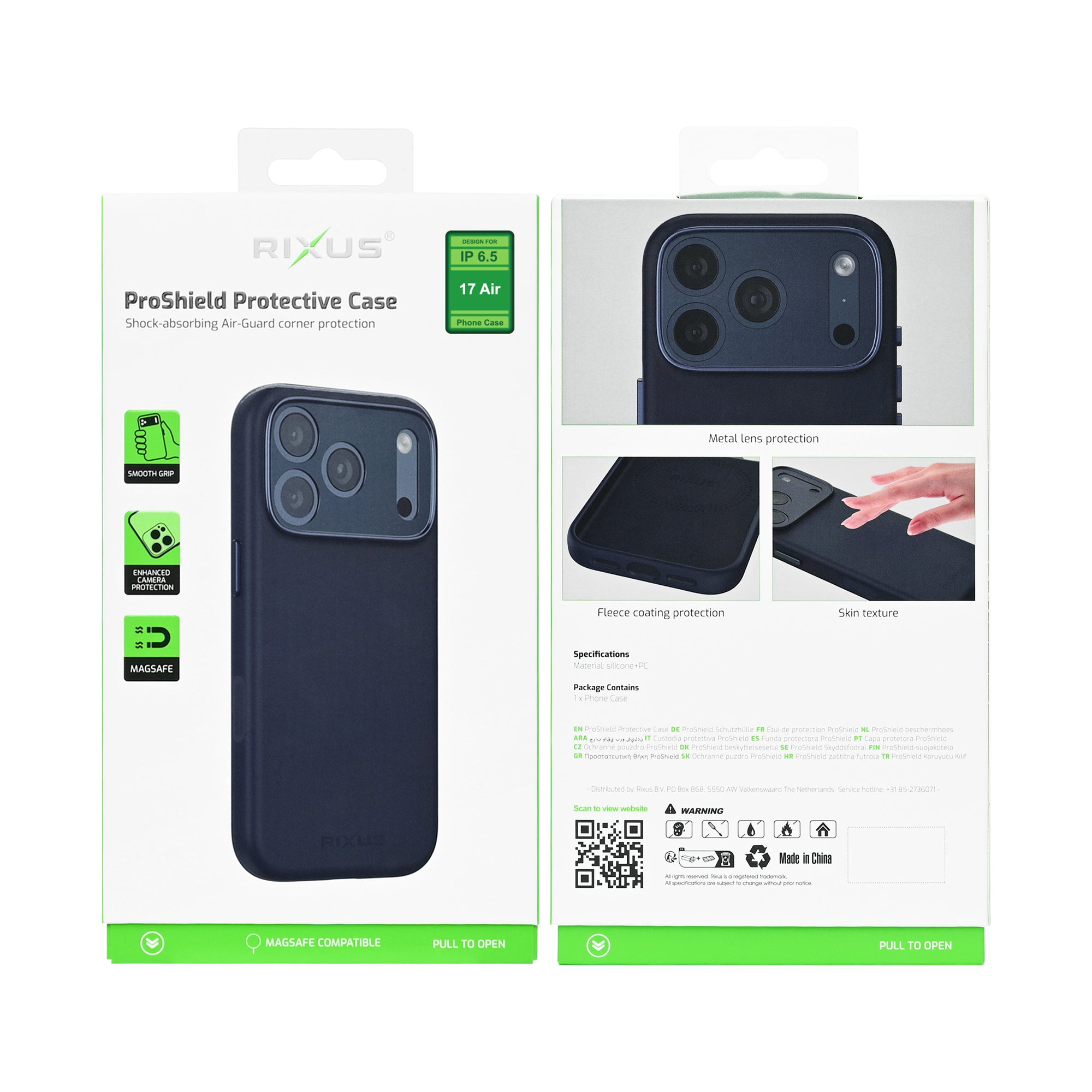 Rixus ProShield Case For Apple iPhone 17 Air Dark Blue